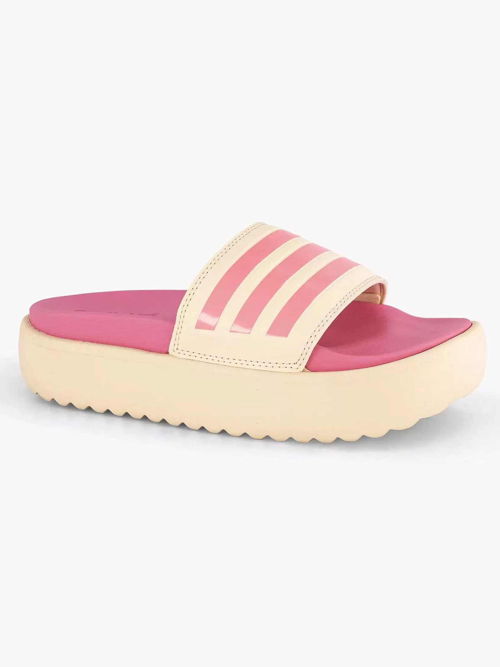 Dames adidas Slippers-Beige Adilette Platform