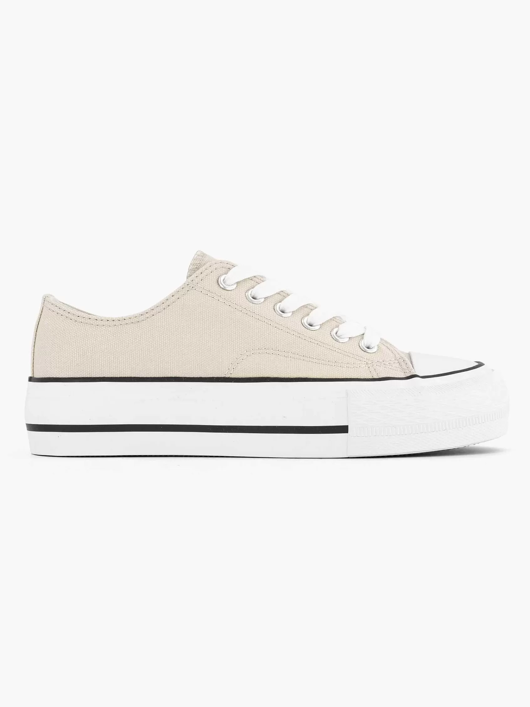 Dames Graceland Sneakers-Beige Canvas Sneaker