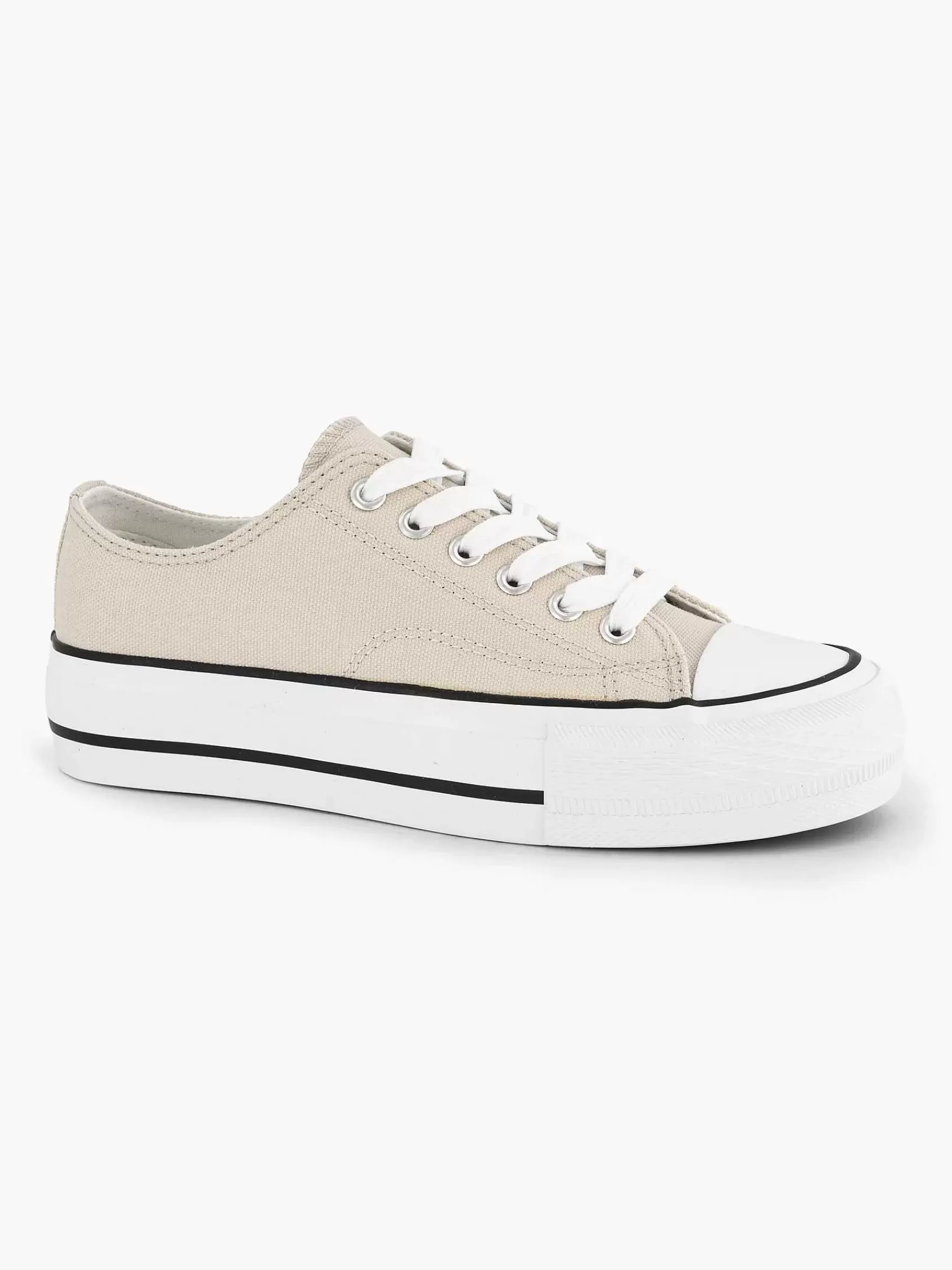 Dames Graceland Sneakers-Beige Canvas Sneaker