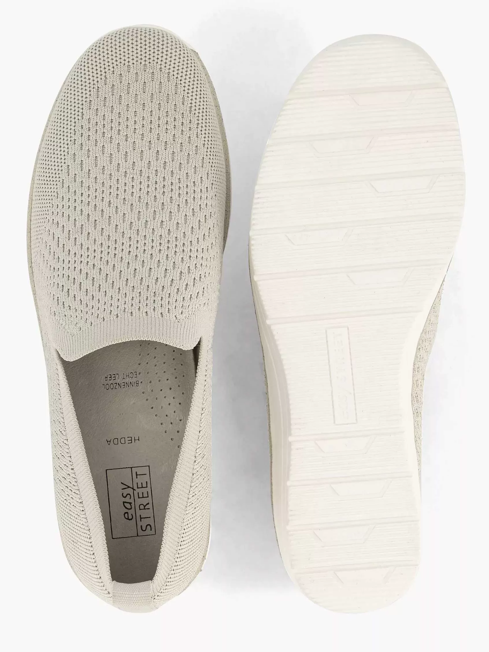 Dames Easy Street Comfort Schoenen-Beige Comfort Instapper