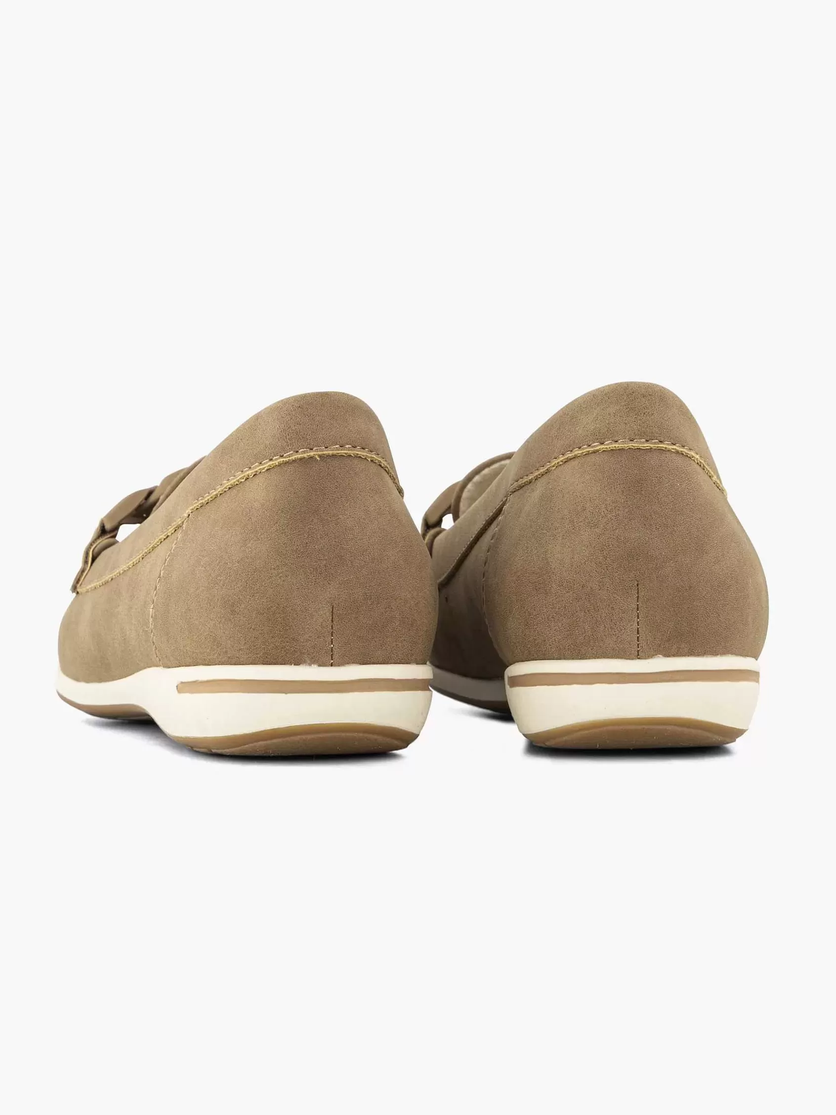 Dames Easy Street Comfort Schoenen-Beige Comfort Instapper