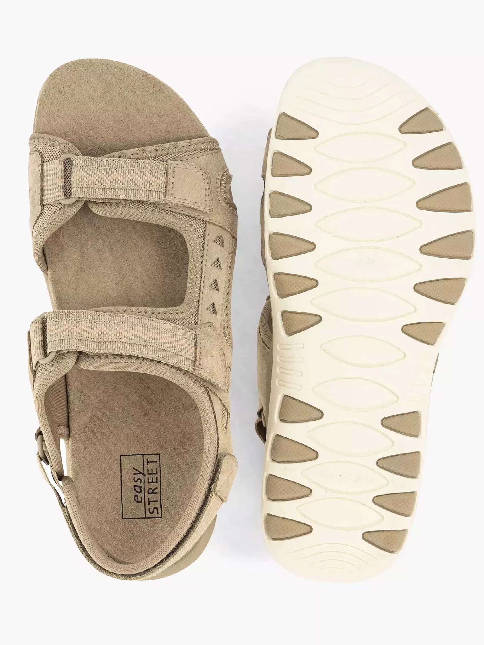 Dames Easy Street Comfort Schoenen-Beige Comfort Sandaal