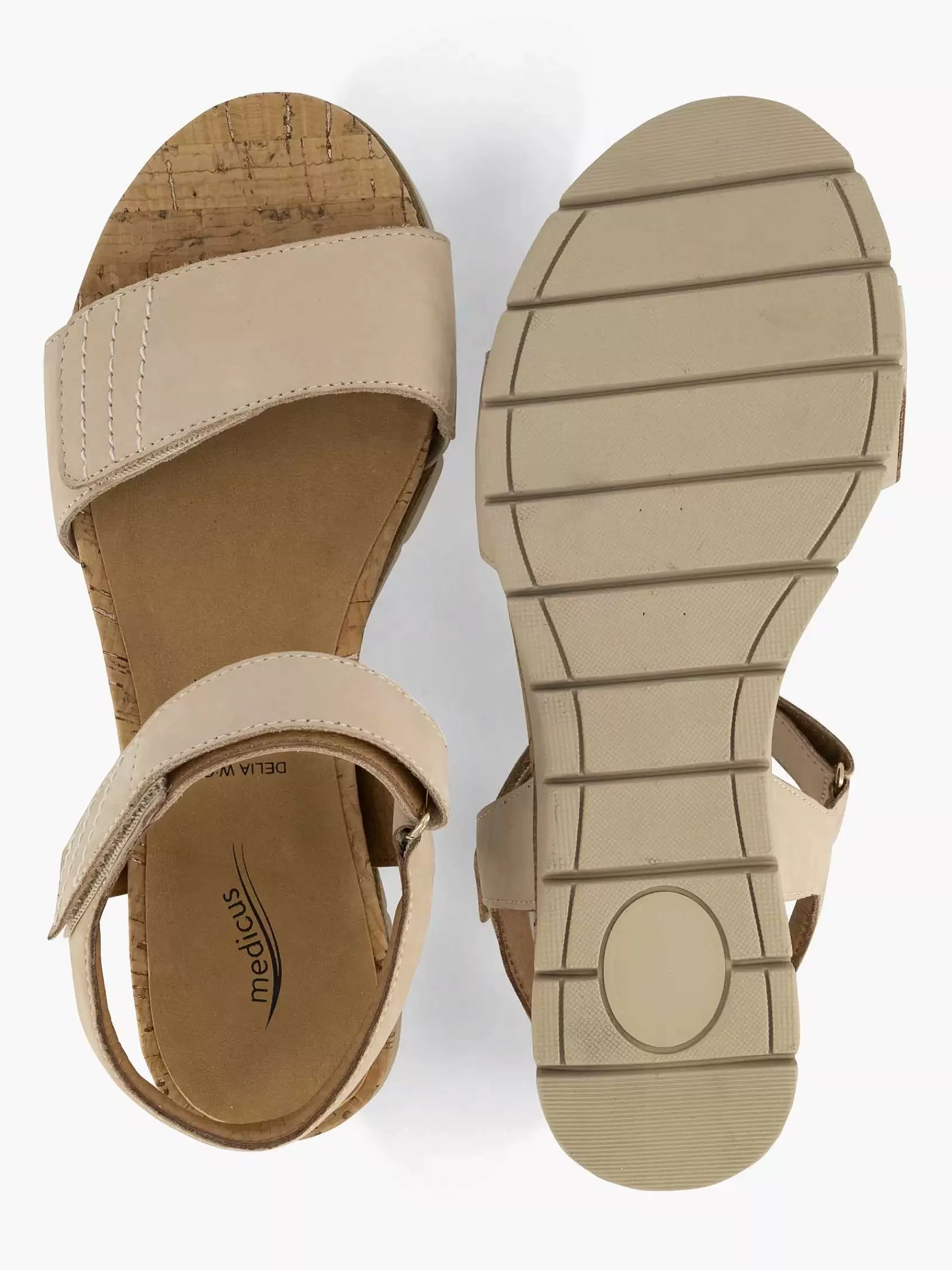 Dames Medicus Comfort Schoenen-Beige Comfort Sandaal