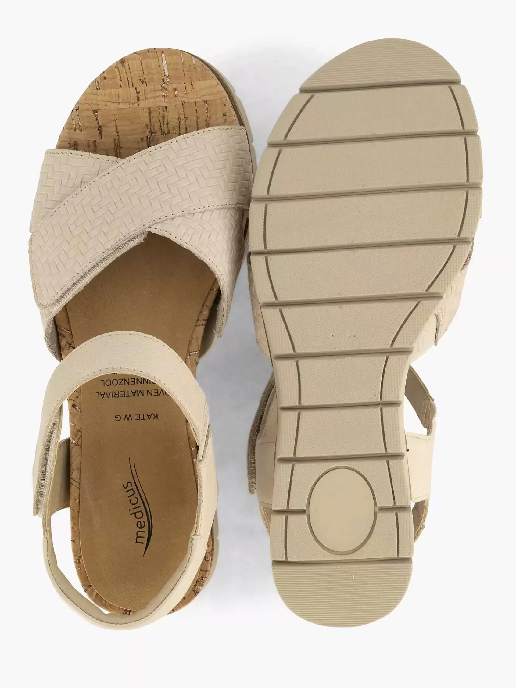 Dames Medicus Comfort Schoenen-Beige Comfort Sandaal