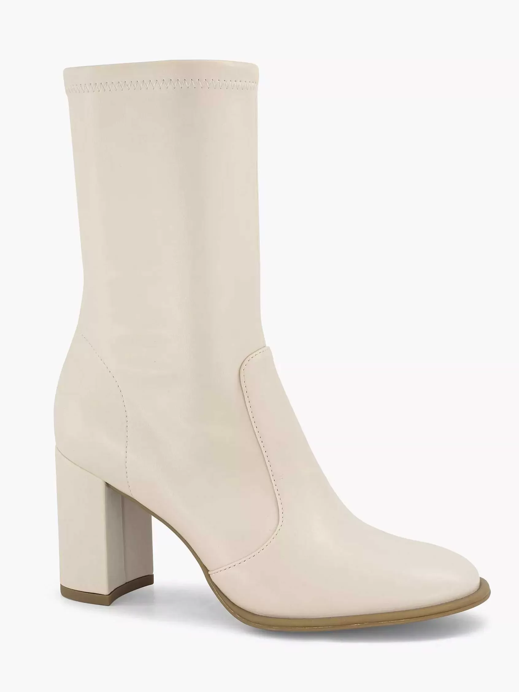 Dames Graceland Enkellaarzen & Boots-Beige Enkellaars Hak