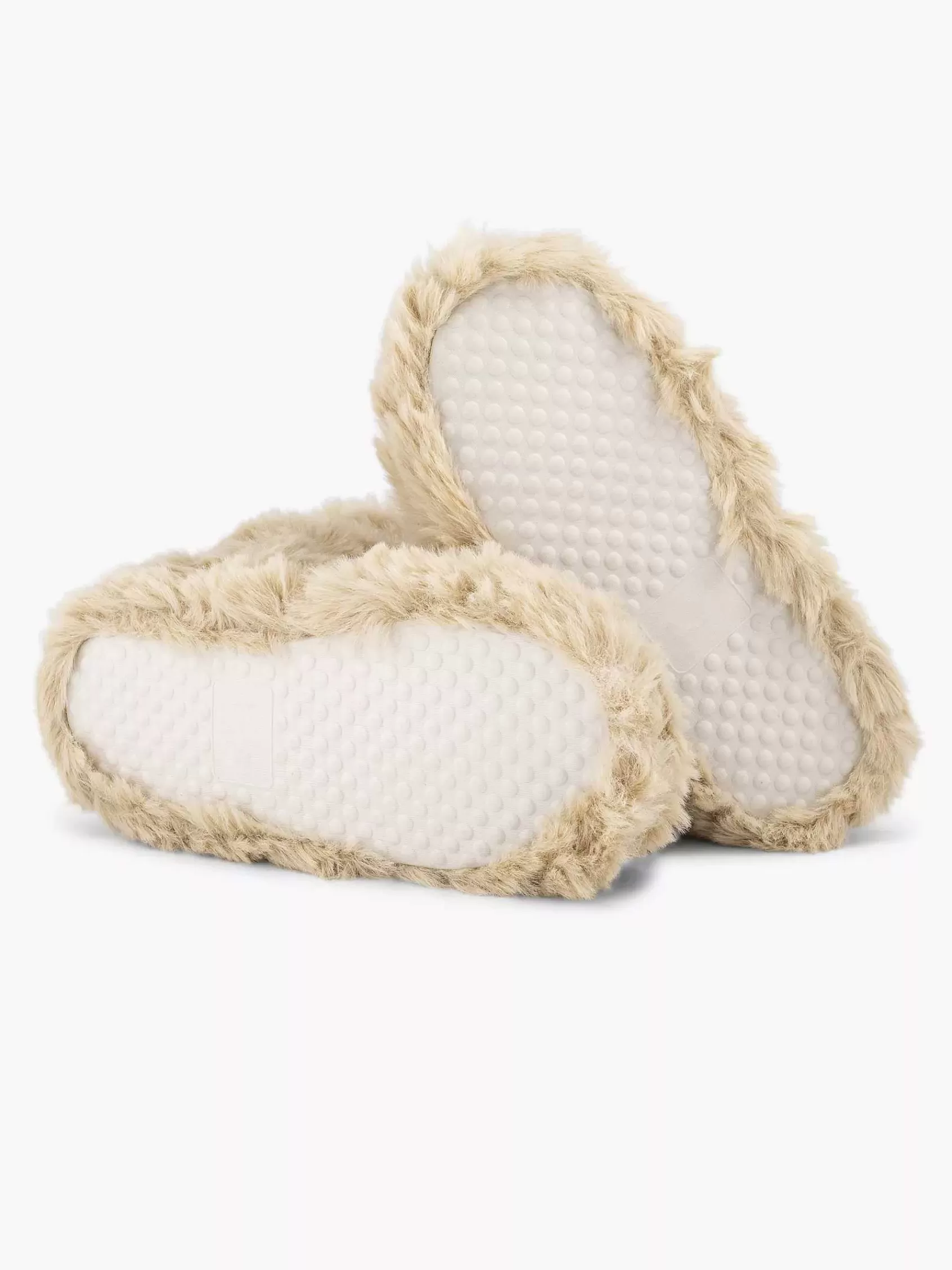 Kinderen Cupcake Couture Jongensschoenen-Beige Hoge Pantoffel Plush