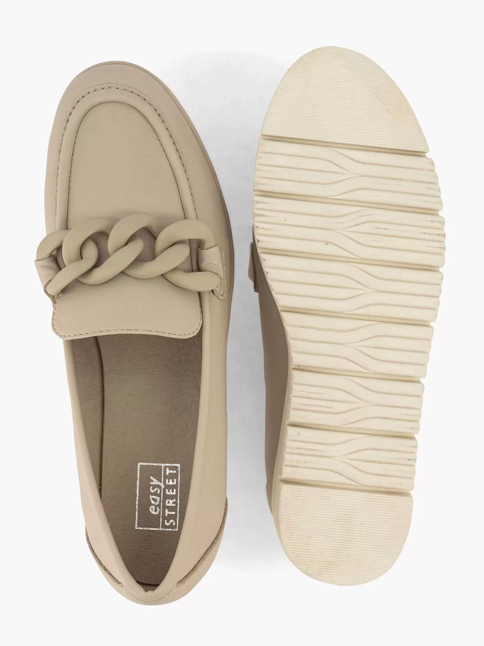 Dames Easy Street Comfort Schoenen-Beige Instapper