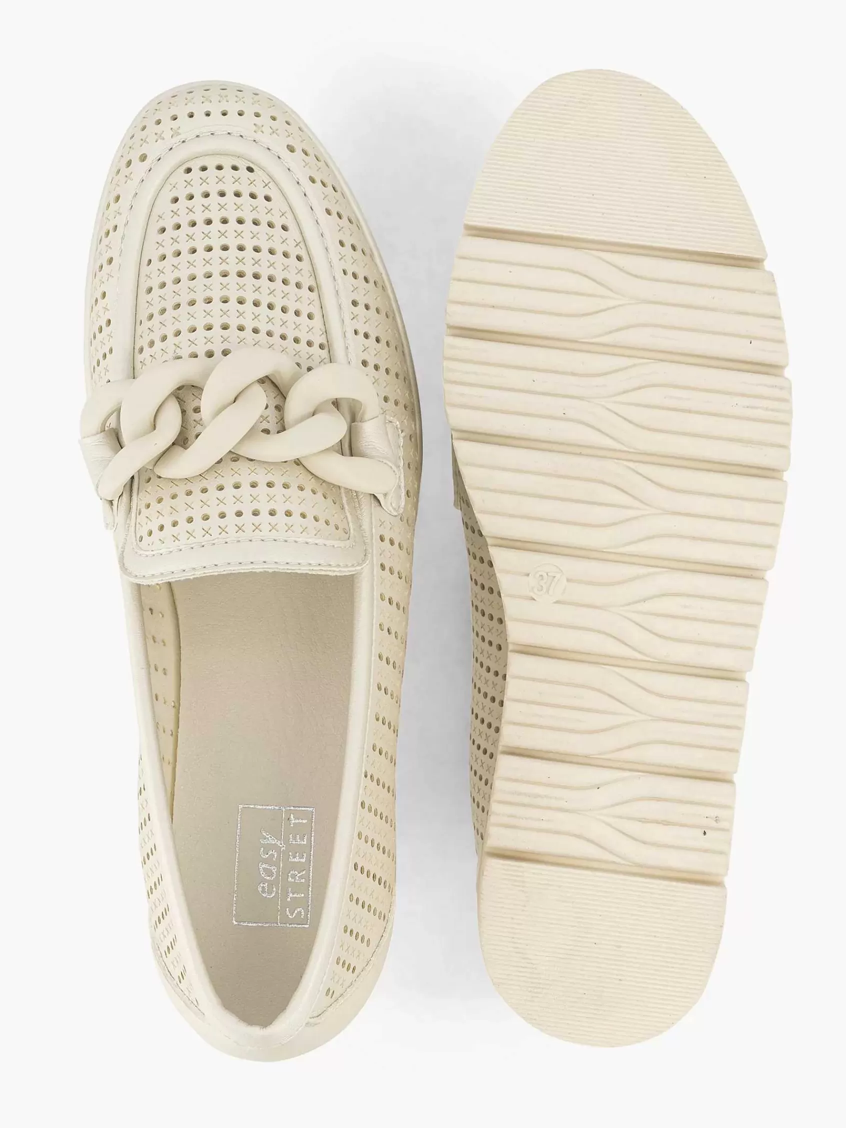 Dames Easy Street Comfort Schoenen-Beige Instapper