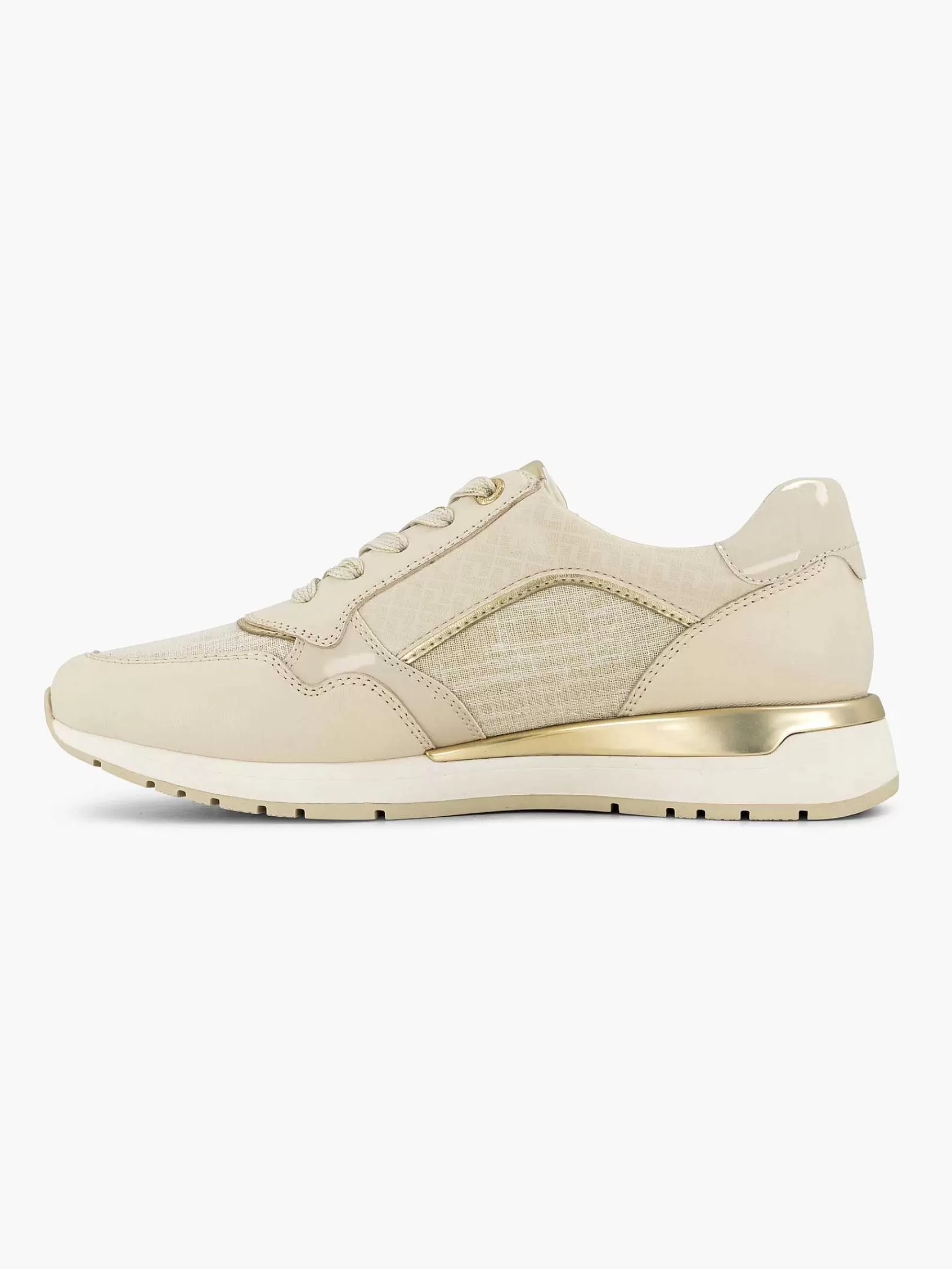 Dames Medicus Sneakers-Beige Leren Comfort Sneaker