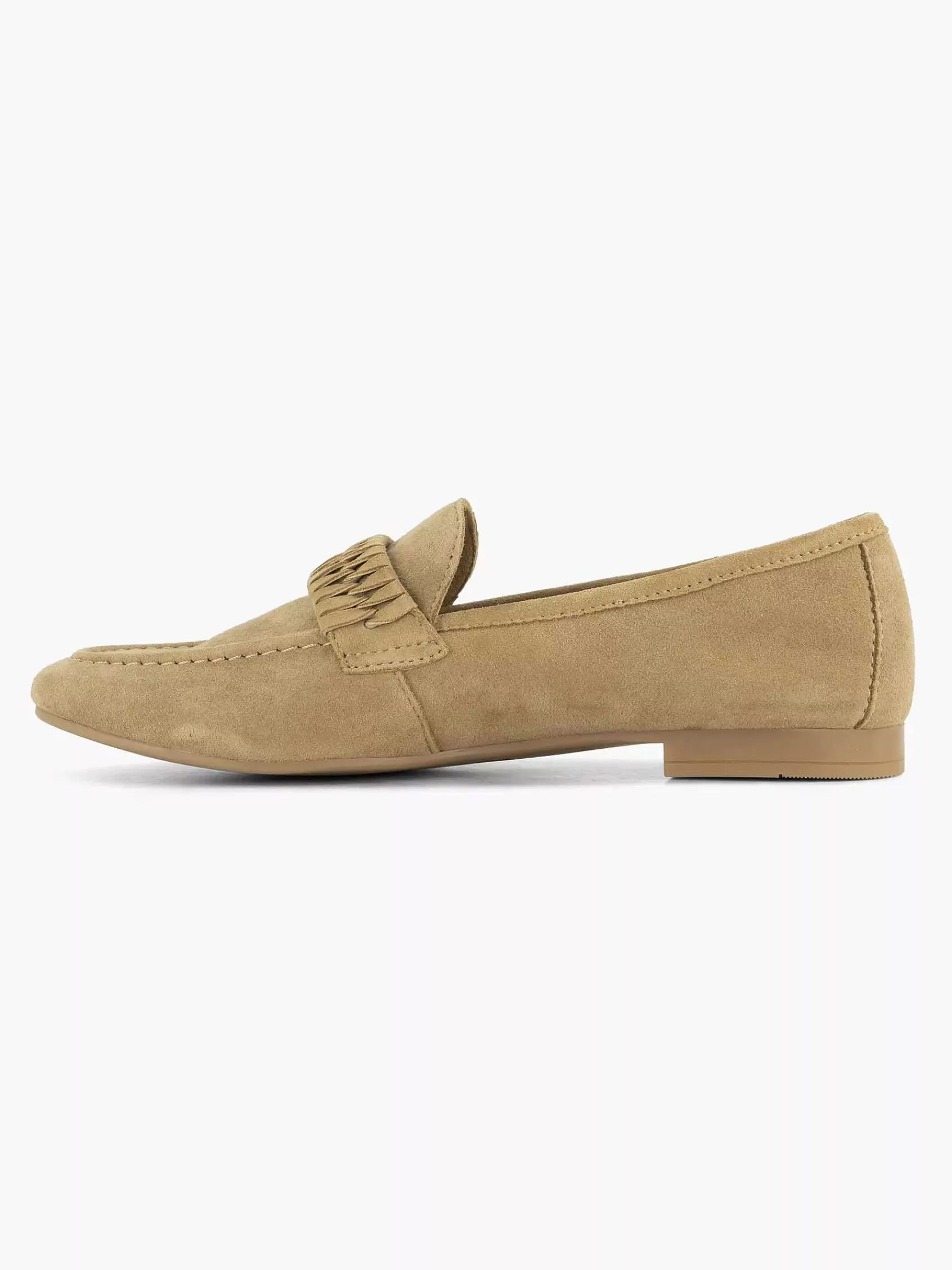 Dames Esprit Instappers-Beige Leren Loafer