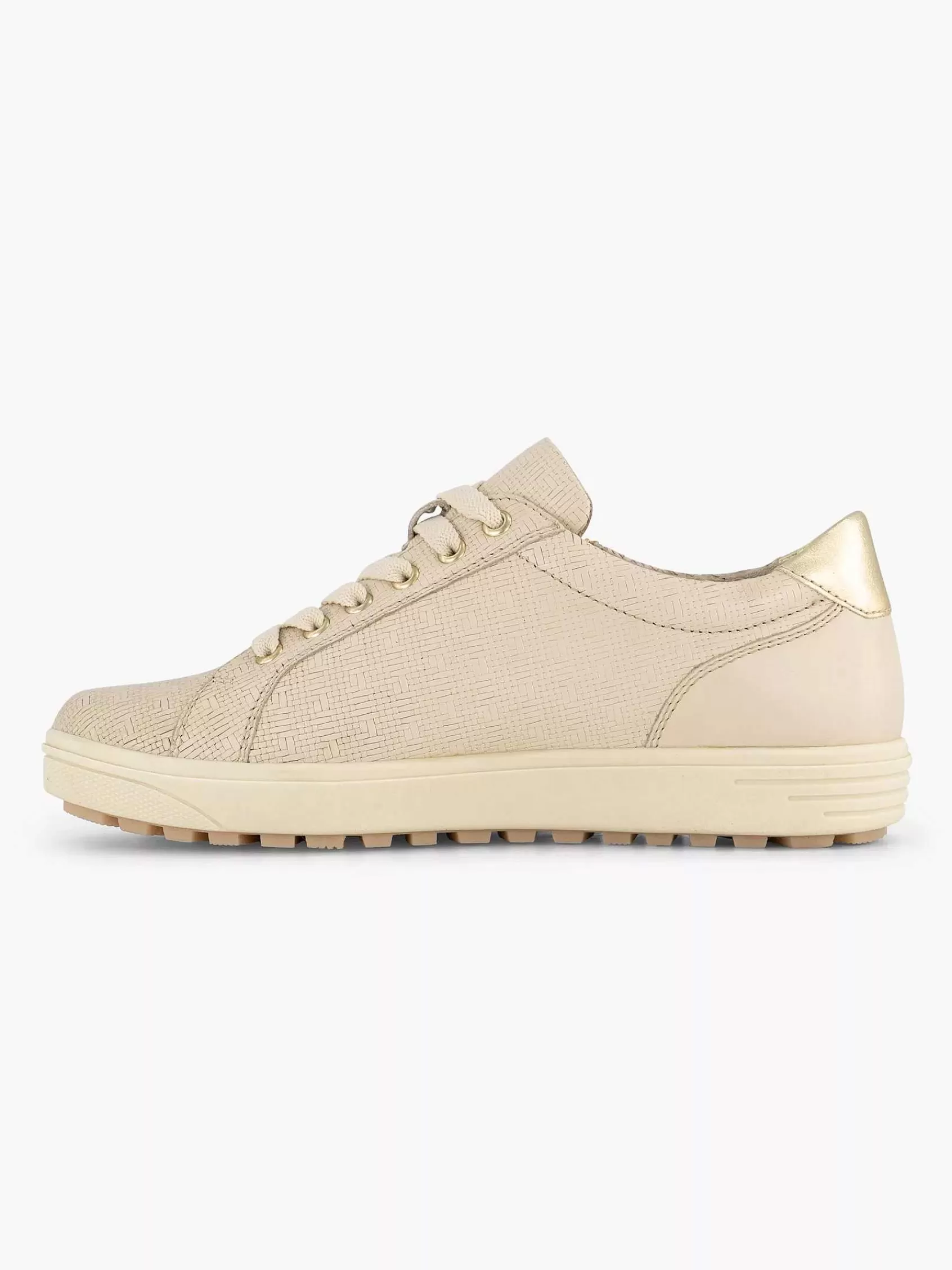 Dames Medicus Sneakers-Beige Leren Sneaker