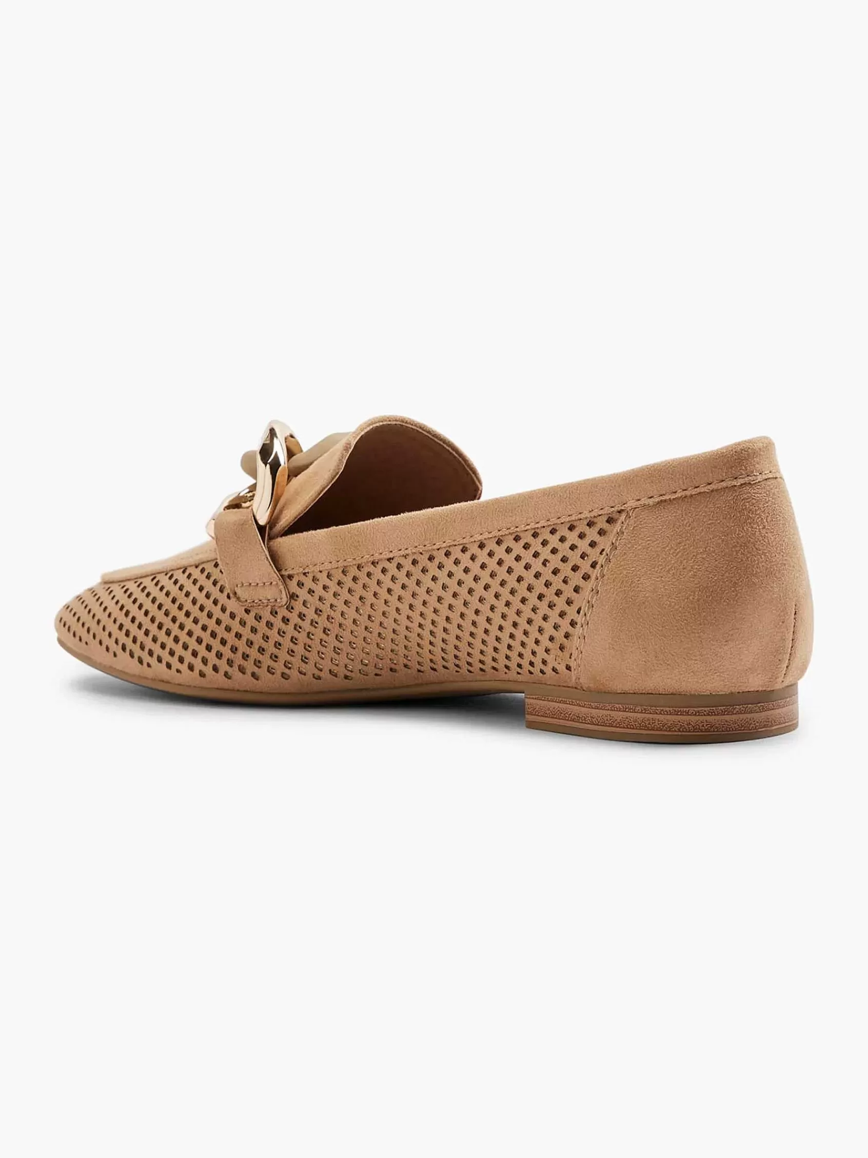 Dames Graceland Instappers-Beige Loafer Sierketting