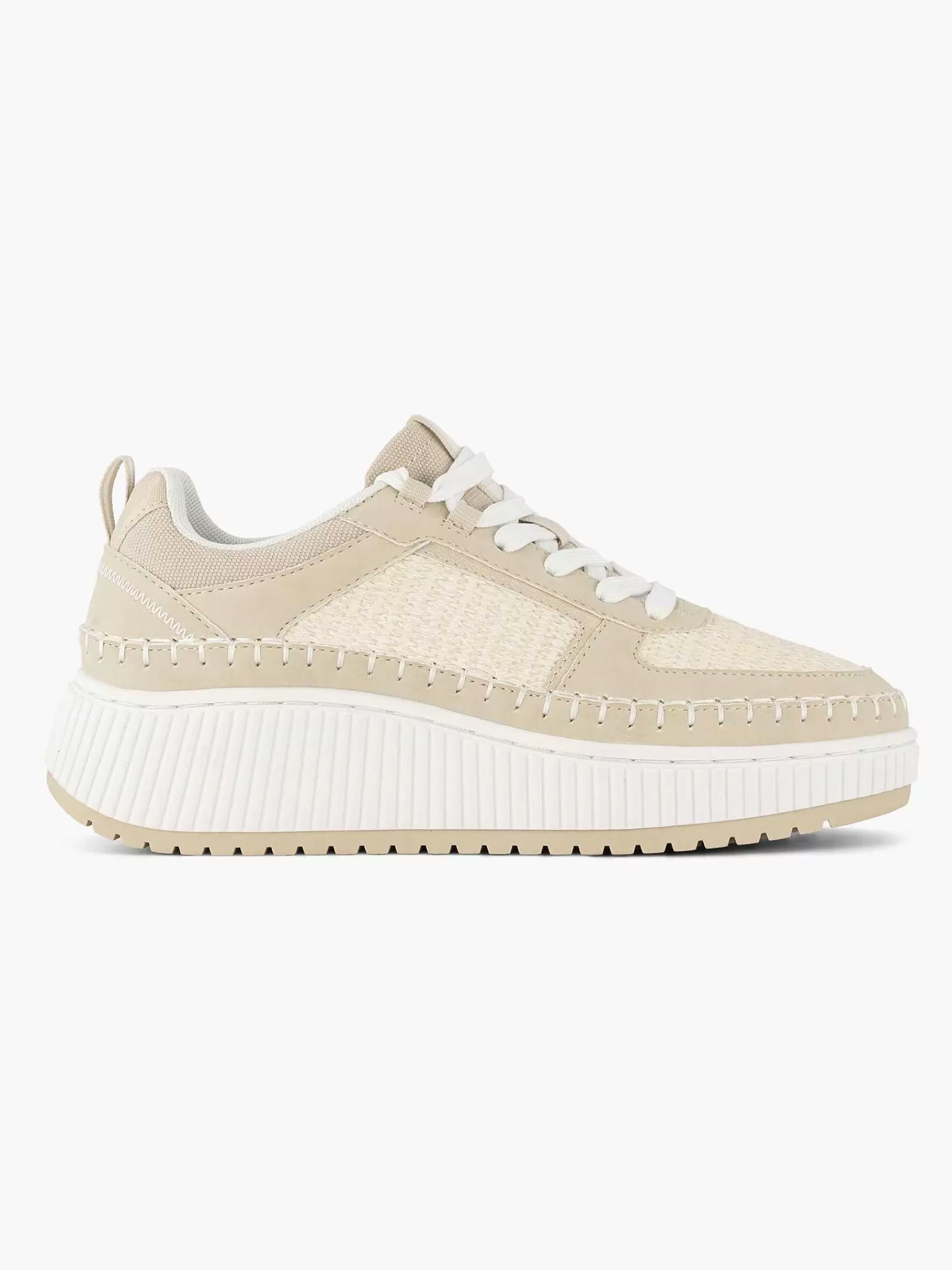 Dames Oxmox Sneakers-Beige Platform Sneaker