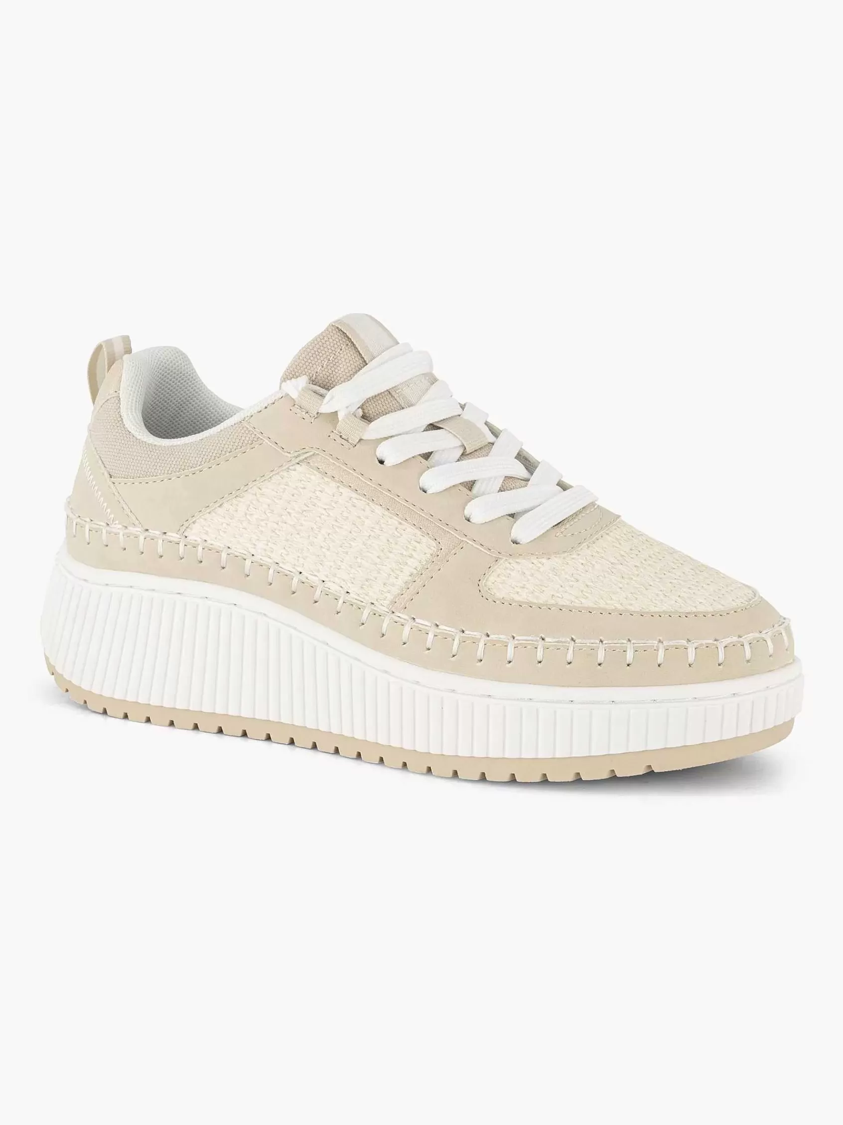 Dames Oxmox Sneakers-Beige Platform Sneaker