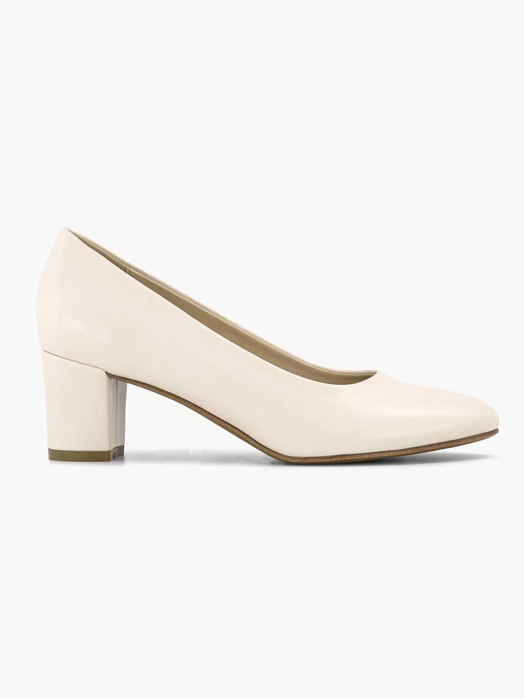 Dames Graceland Hoge Hakken-Beige Pump Blokhak