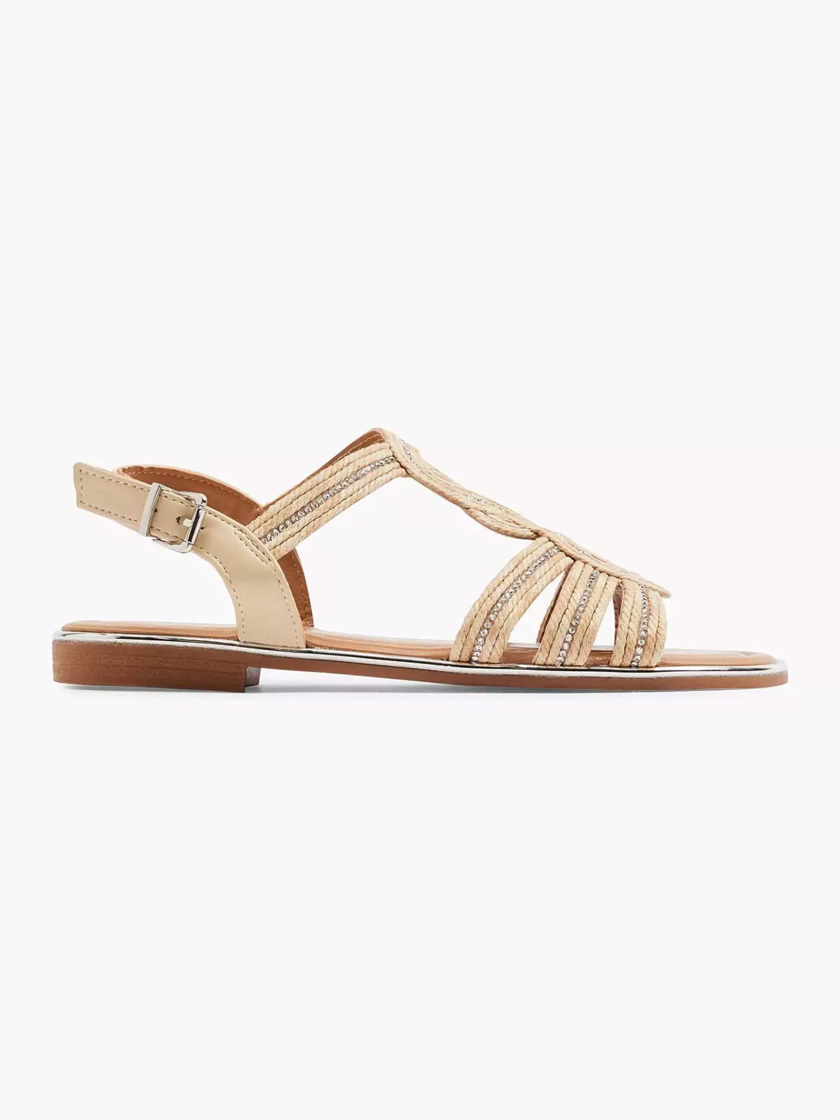 Dames Graceland Sandalen-Beige Sandaal