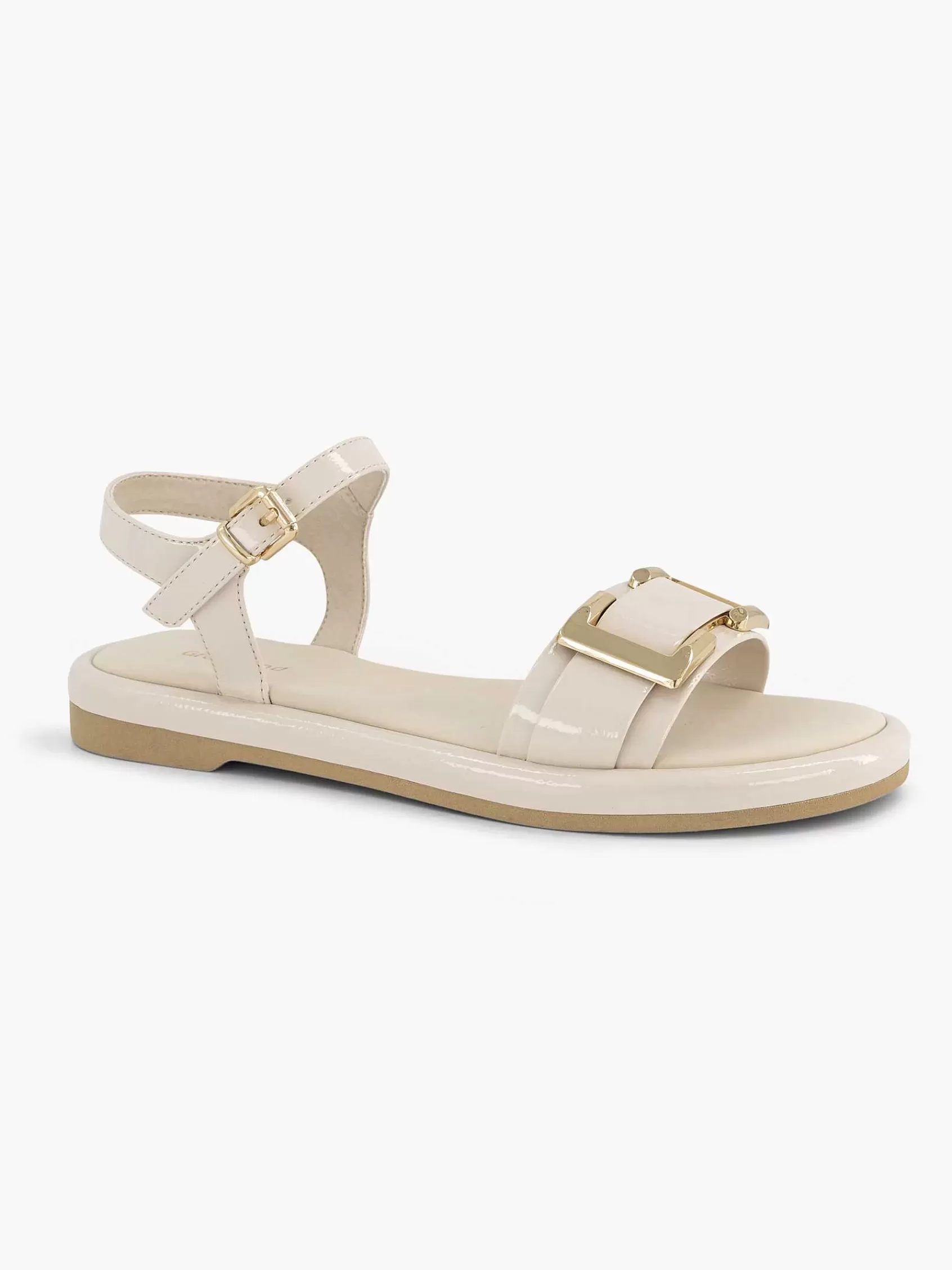 Dames Graceland Sandalen-Beige Sandaal Siergesp