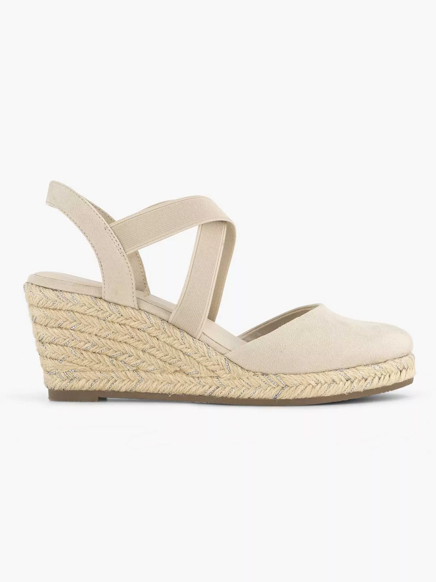 Dames Graceland Sandalen-Beige Slingback Sleehak