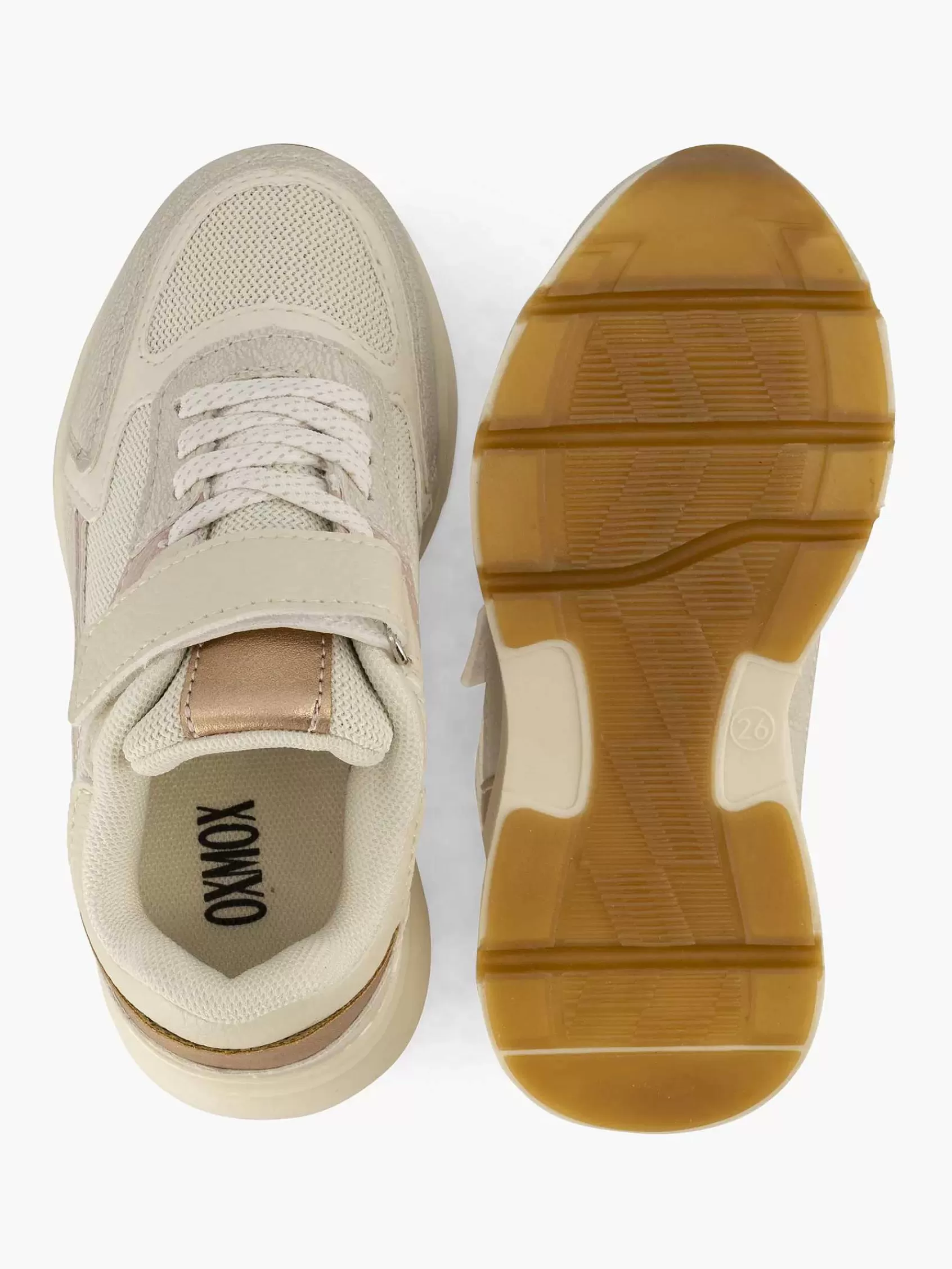 Kinderen Oxmox Babyschoenen-Beige Sneaker