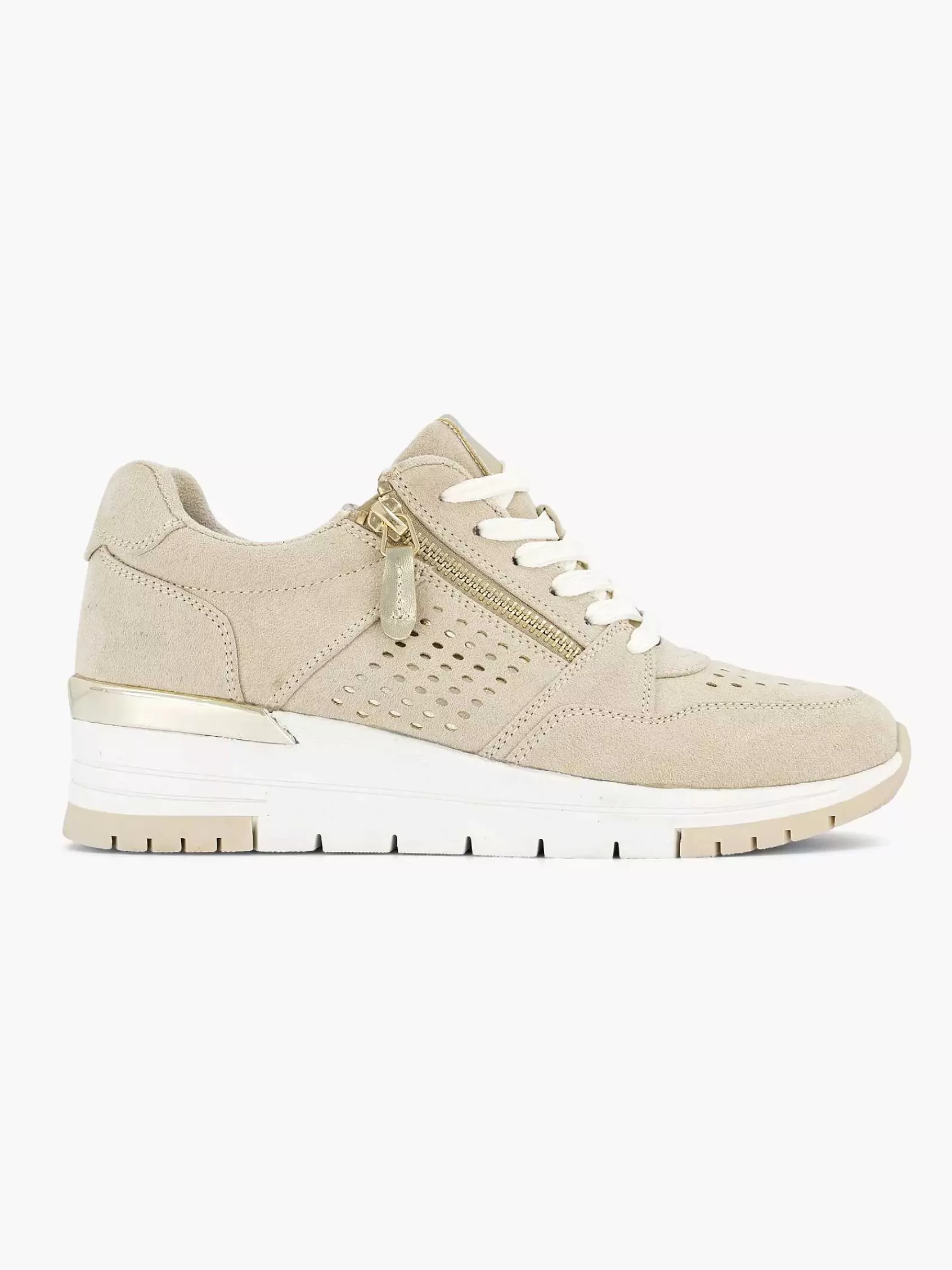 Dames Easy Street Comfort Schoenen-Beige Sneaker Sleehak