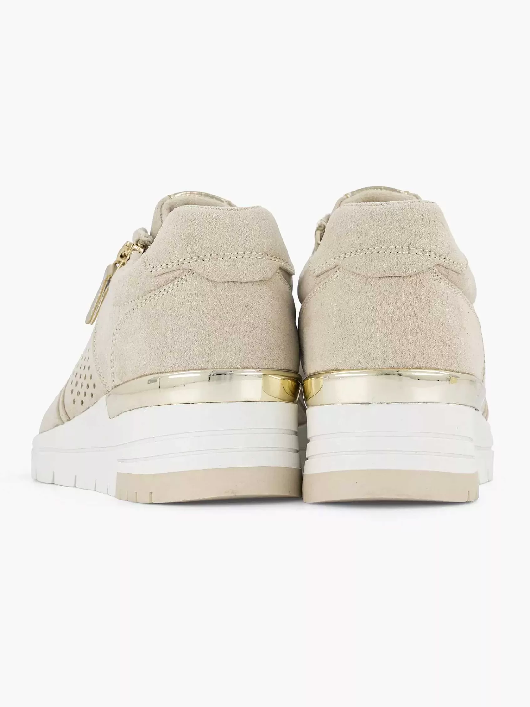 Dames Easy Street Comfort Schoenen-Beige Sneaker Sleehak