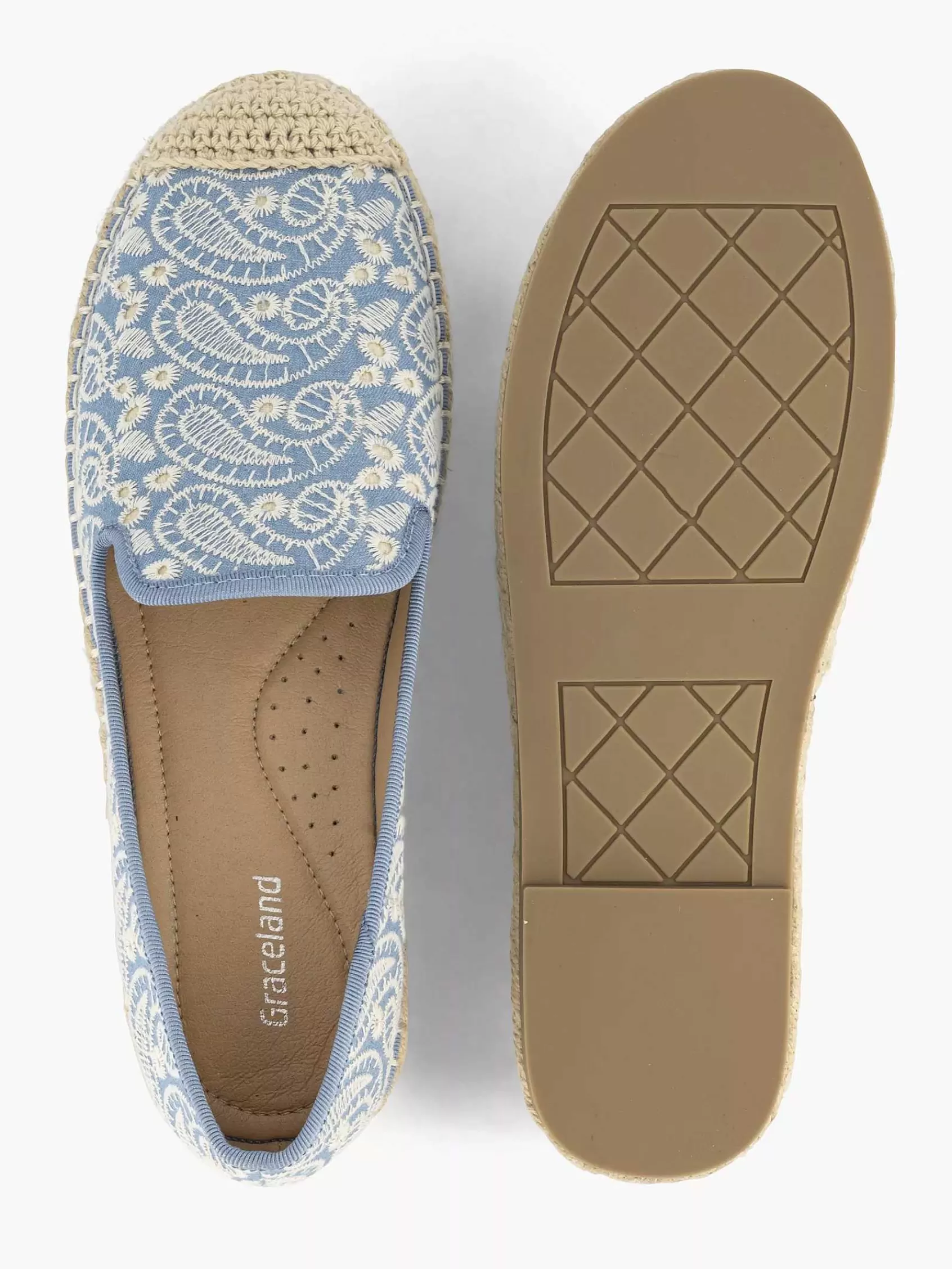 Dames Graceland Instappers-Blauwe Espadrille