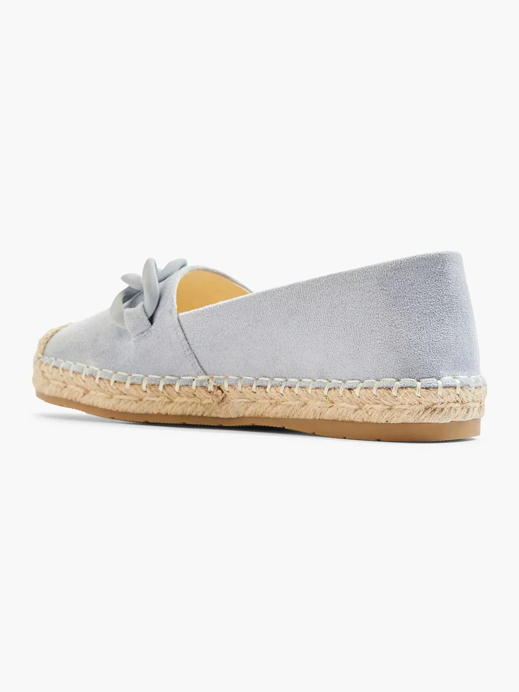 Dames Graceland Instappers-Blauwe Espadrille Sierketting