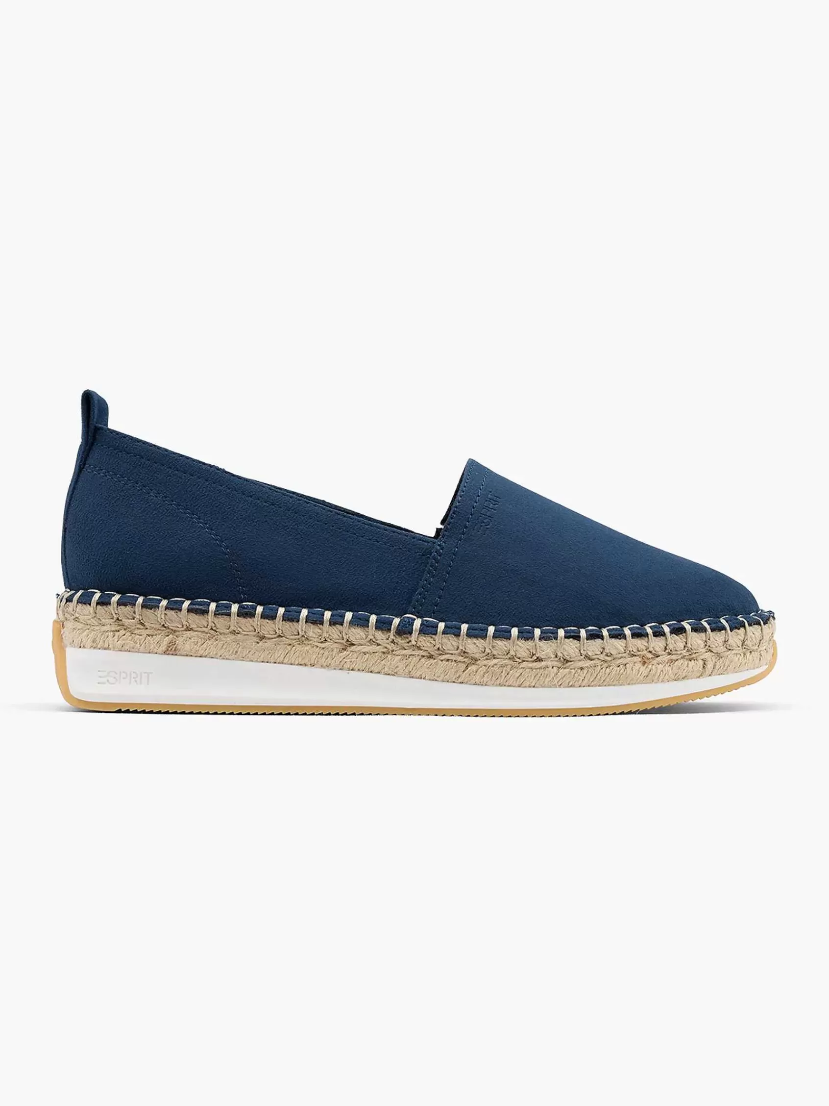 Dames Esprit Instappers-Blauwe Platform Espadrille