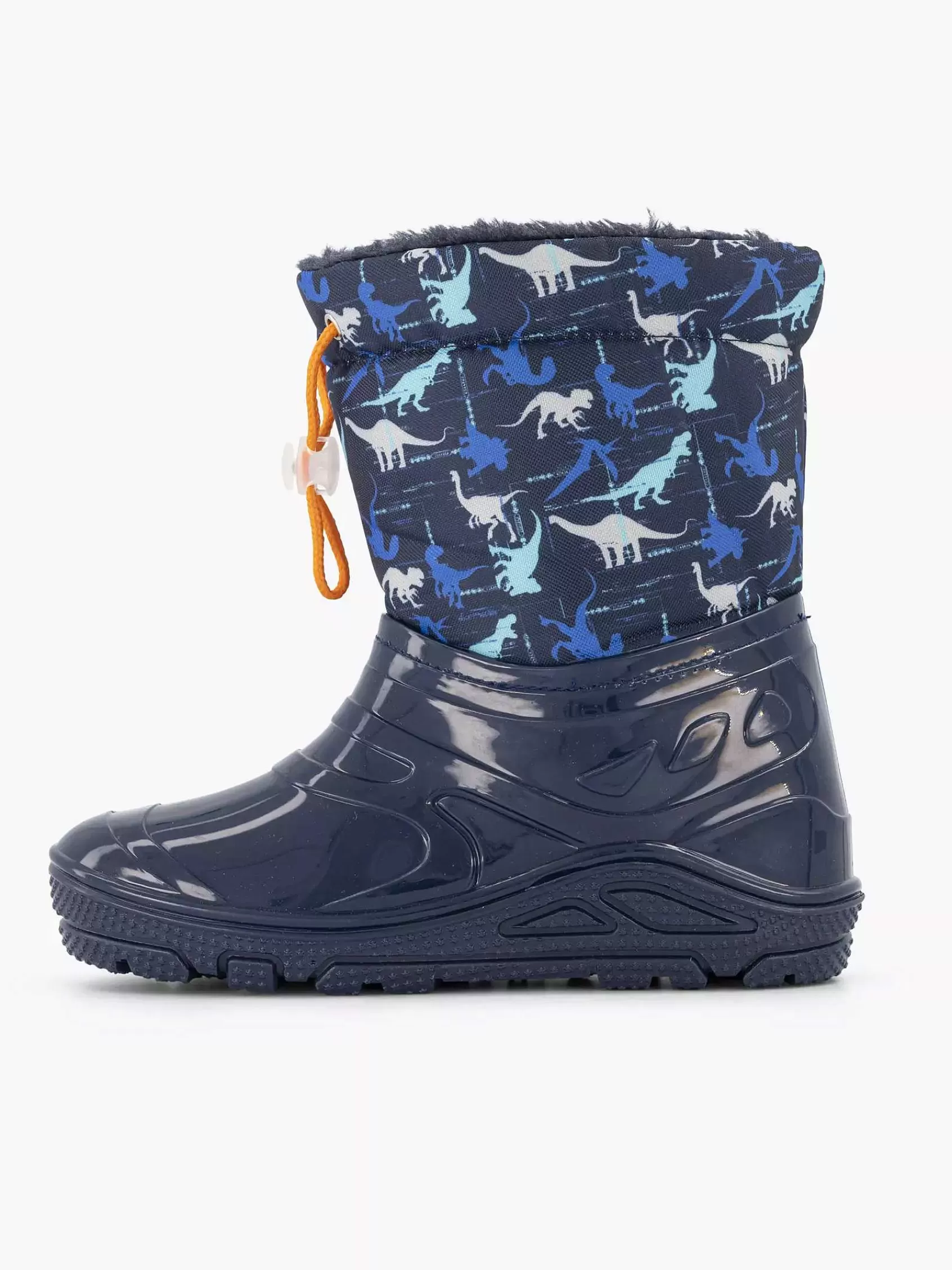 Kinderen Landrover Babyschoenen-Blauwe Regenlaars Dino Gevoerd