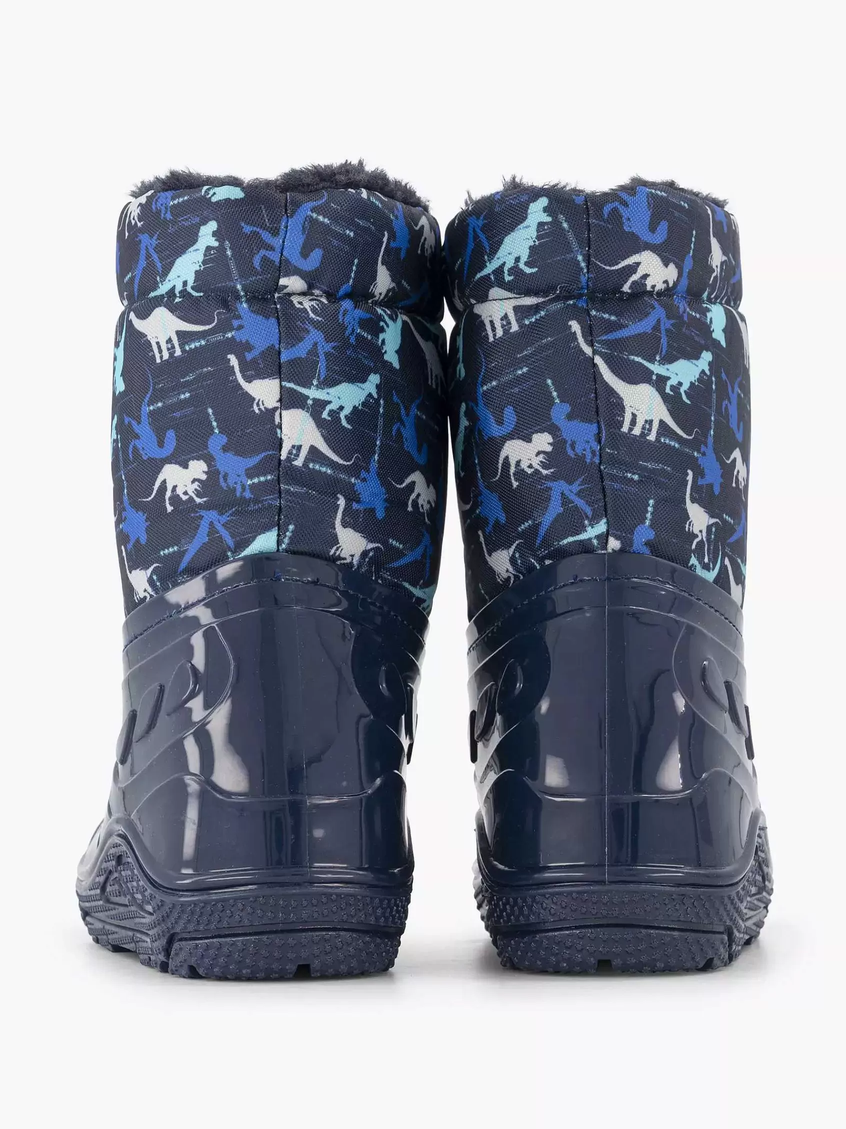 Kinderen Landrover Babyschoenen-Blauwe Regenlaars Dino Gevoerd