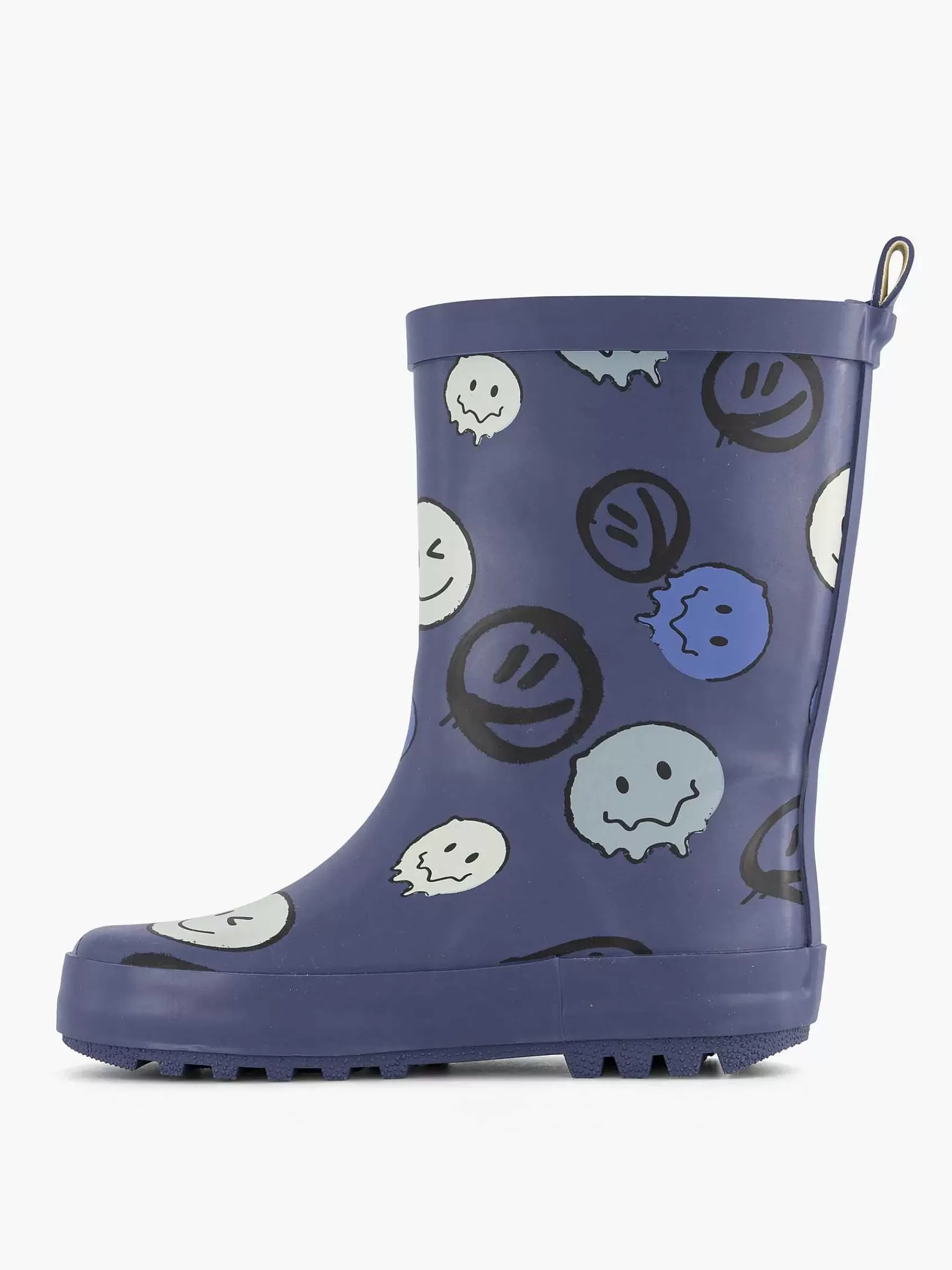 Kinderen Landrover Jongensschoenen-Blauwe Regenlaars Smiley