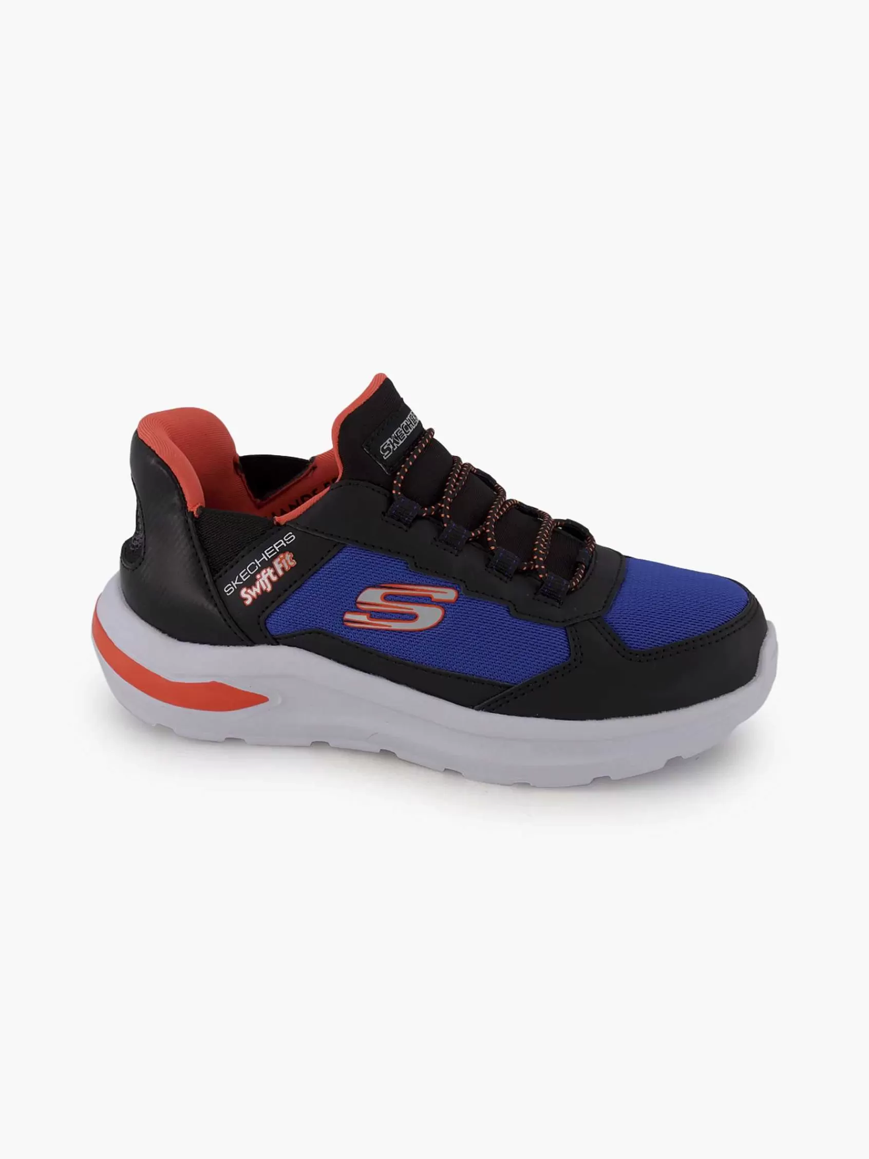 Kinderen Skechers Jongensschoenen-Blauwe Sneaker Swift Fit - Hands Free