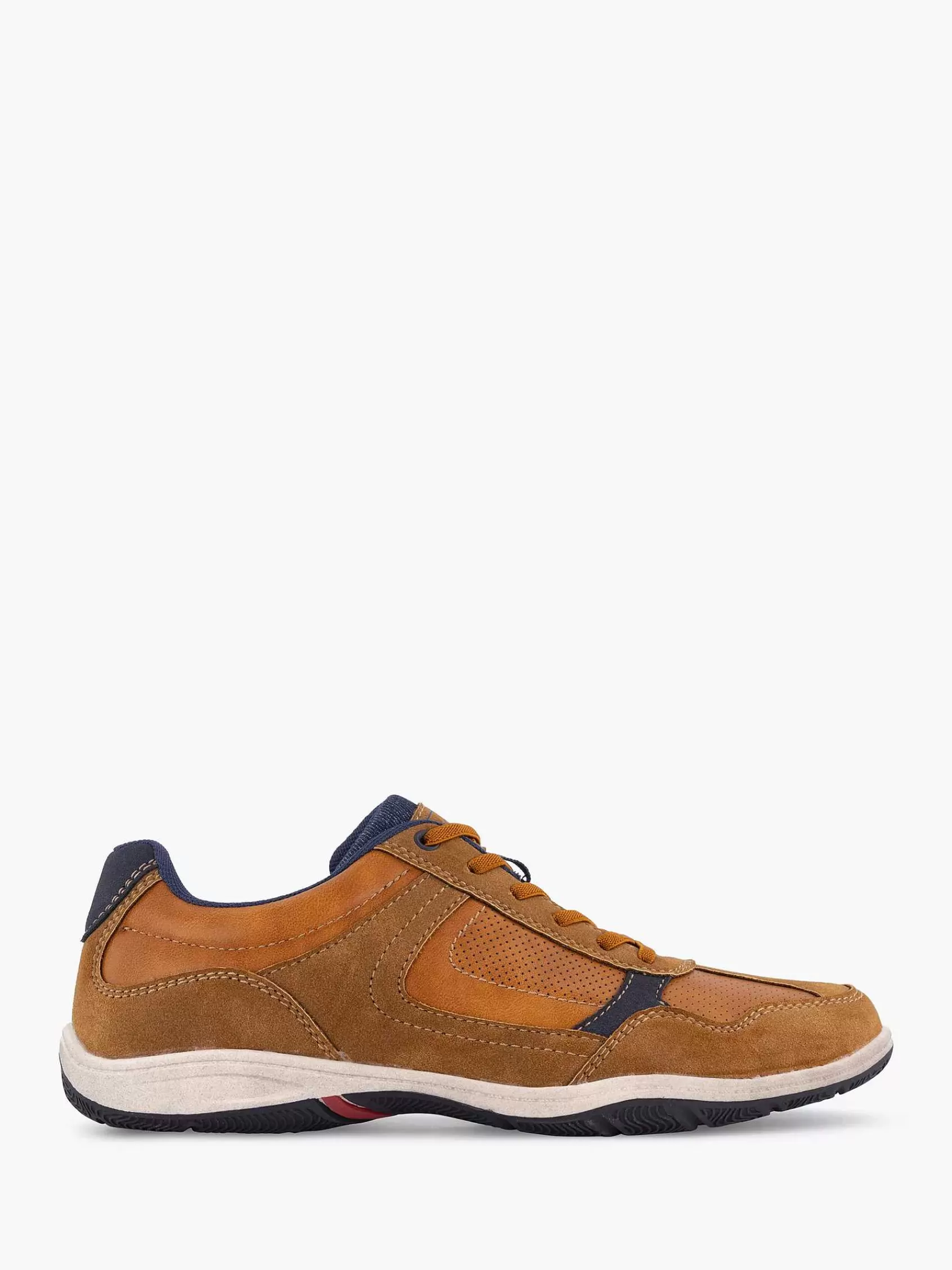 Heren Easy Street Sneakers-Bruine Comfort Sneaker