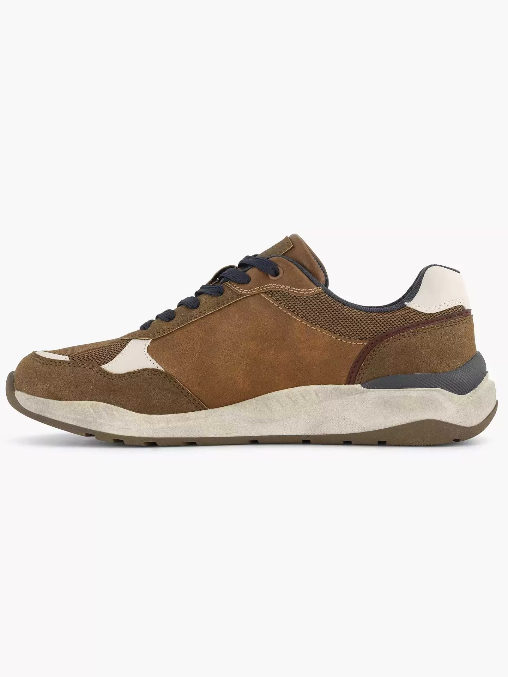 Heren Easy Street Sneakers-Bruine Comfort Sneaker