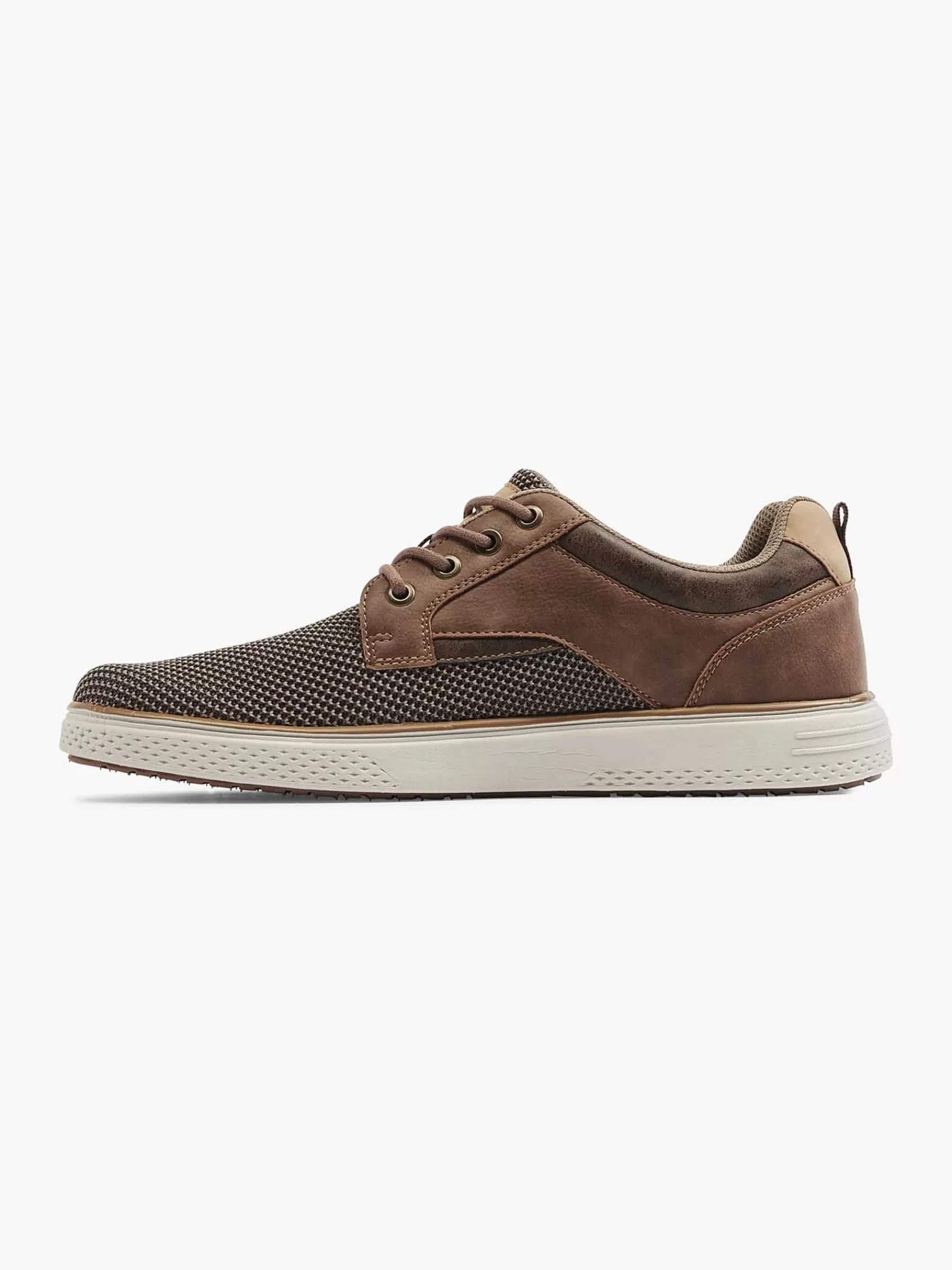 Heren Easy Street Sneakers-Bruine Comfort Sneaker