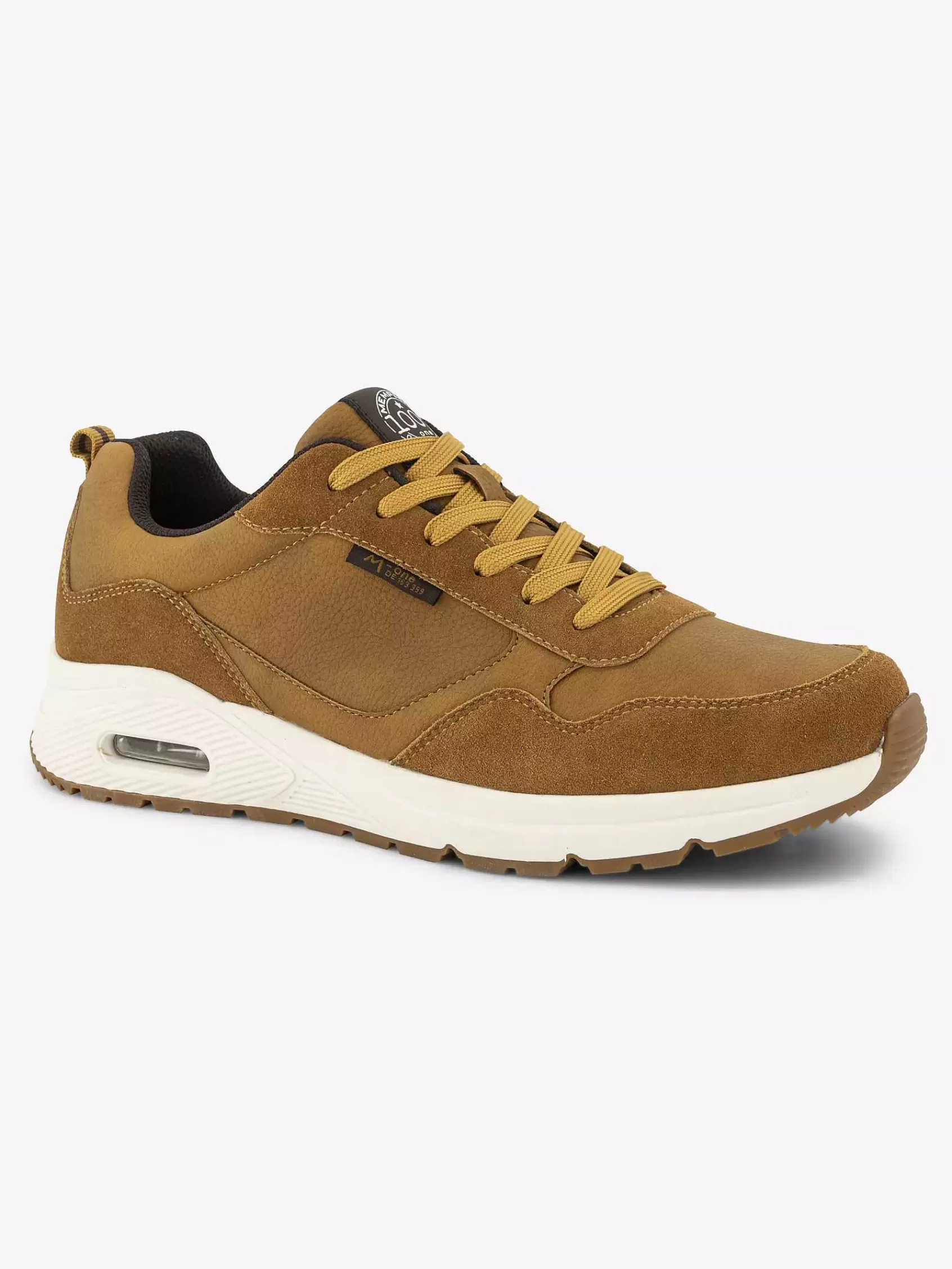 Heren Easy Street Sneakers-Bruine Comfort Sneaker