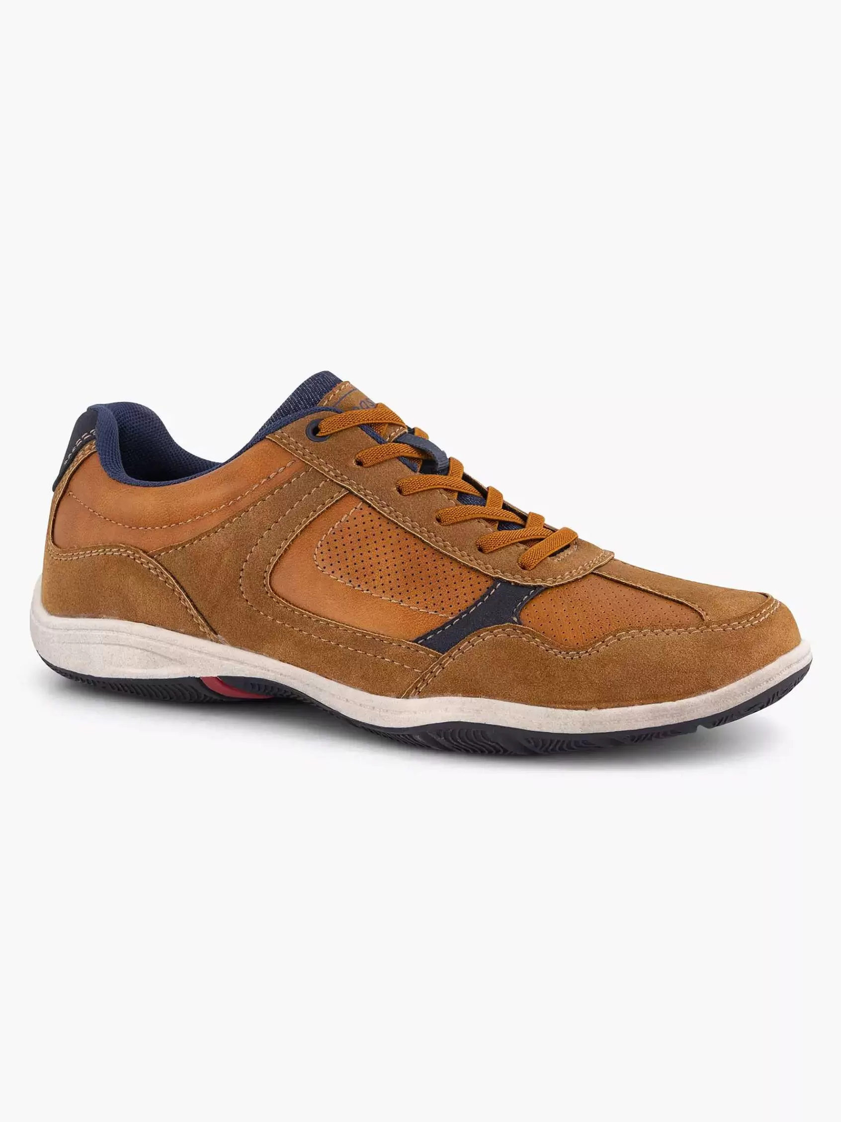 Heren Easy Street Sneakers-Bruine Comfort Sneaker