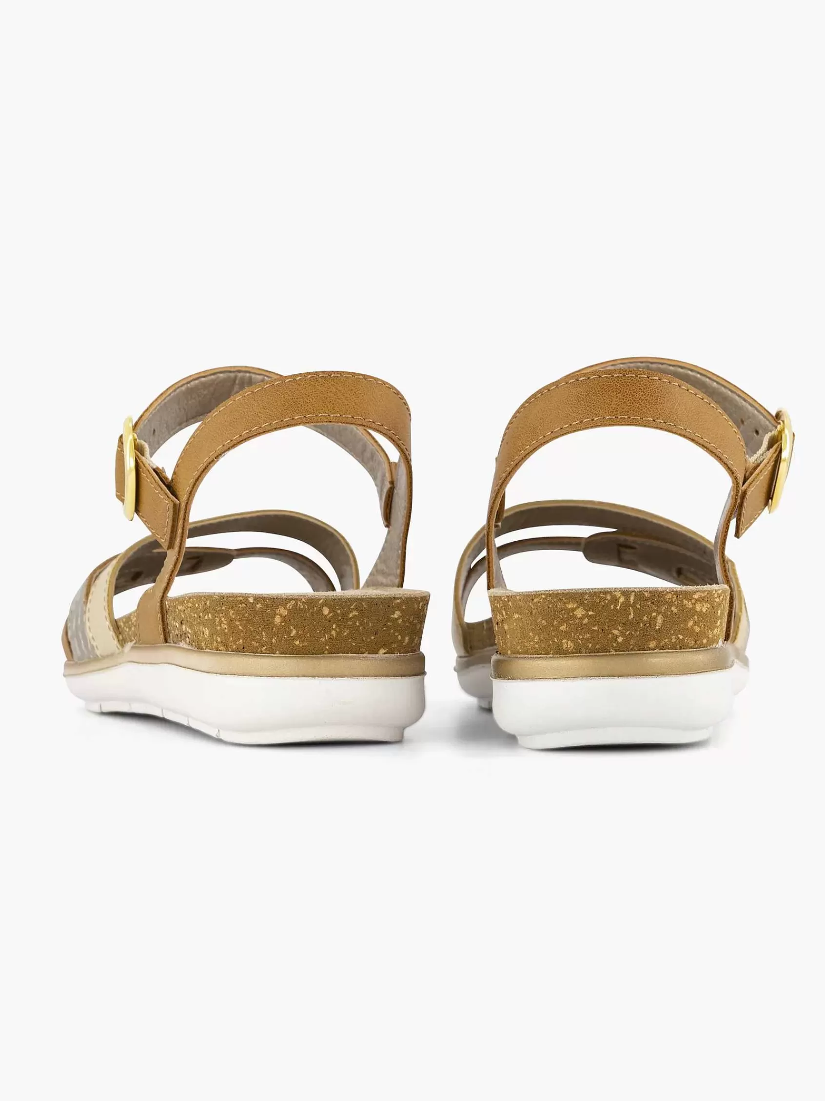 Dames Easy Street Sandalen-Camel Sandaal Gespsluiting