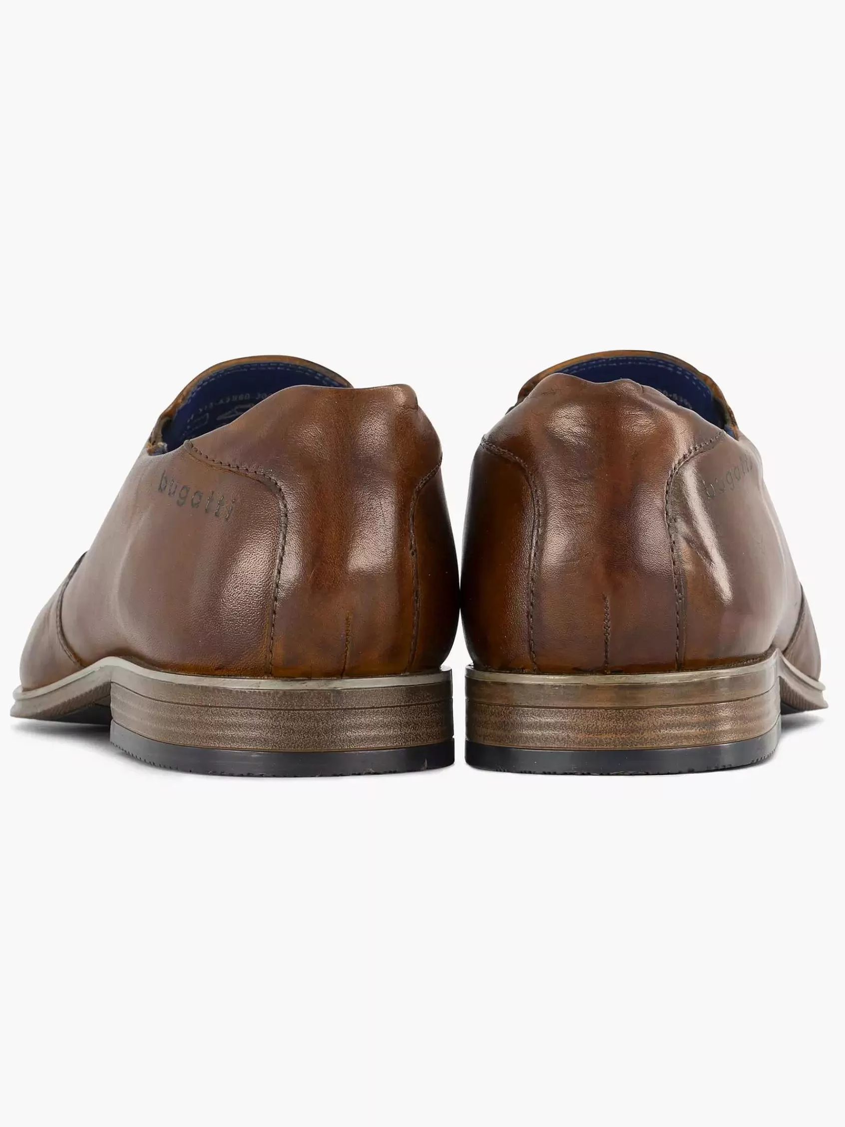 Heren Bugatti Geklede Schoenen-Cognac Leagro Slipper