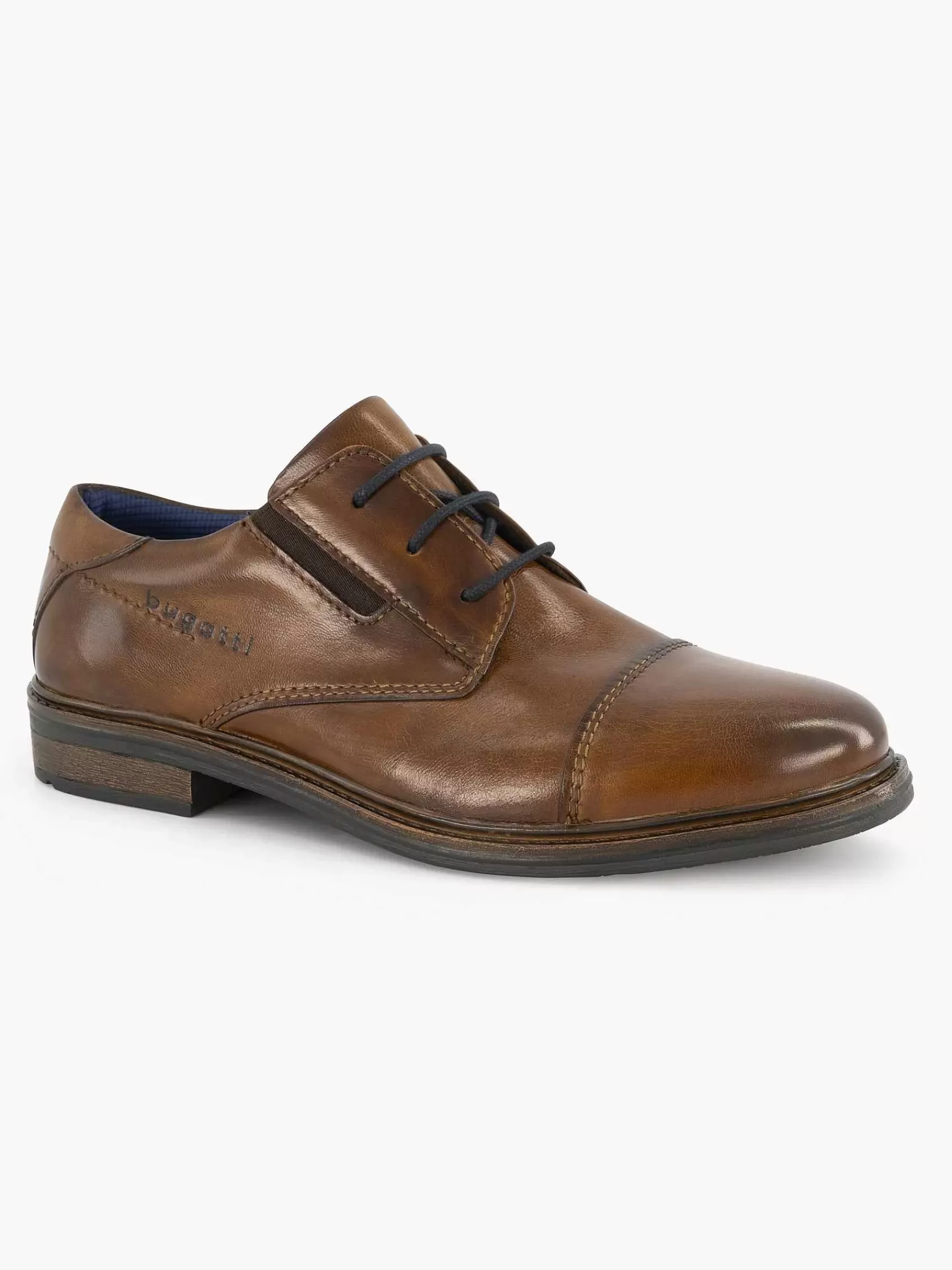 Heren Bugatti Geklede Schoenen-Cognac Ruggiero Comfort Eco