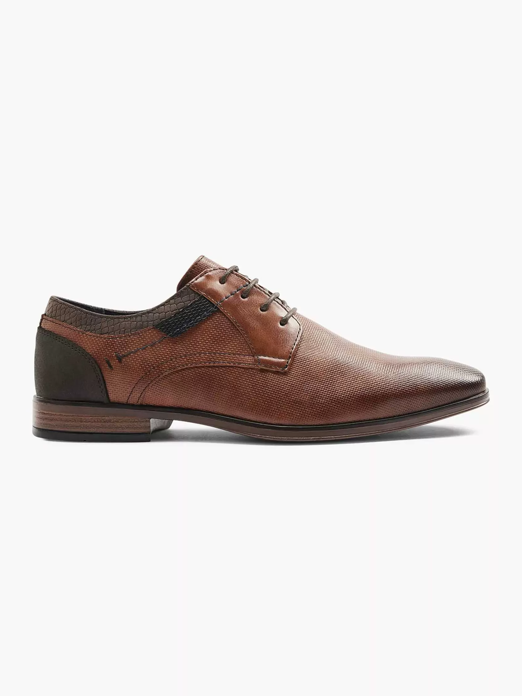 Heren AM SHOE Geklede Schoenen-Cognac Veterschoen