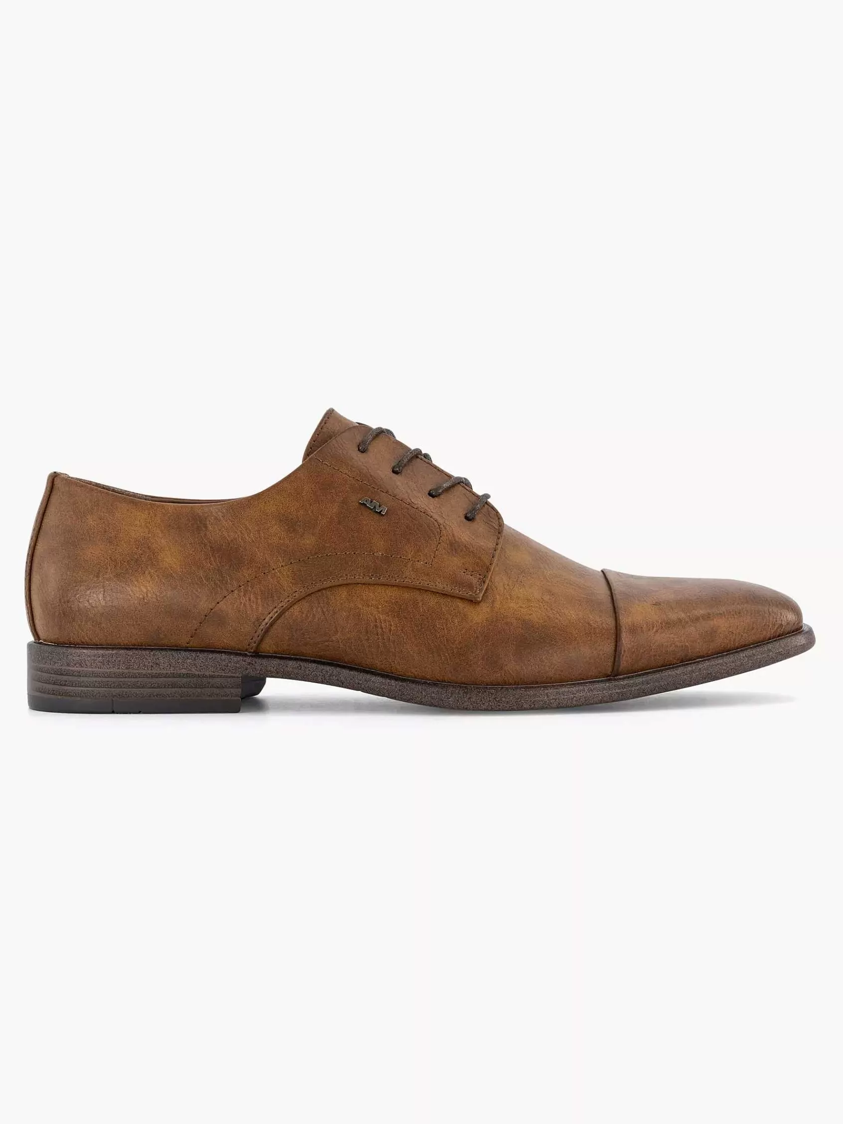 Heren AM SHOE Geklede Schoenen-Cognac Veterschoen