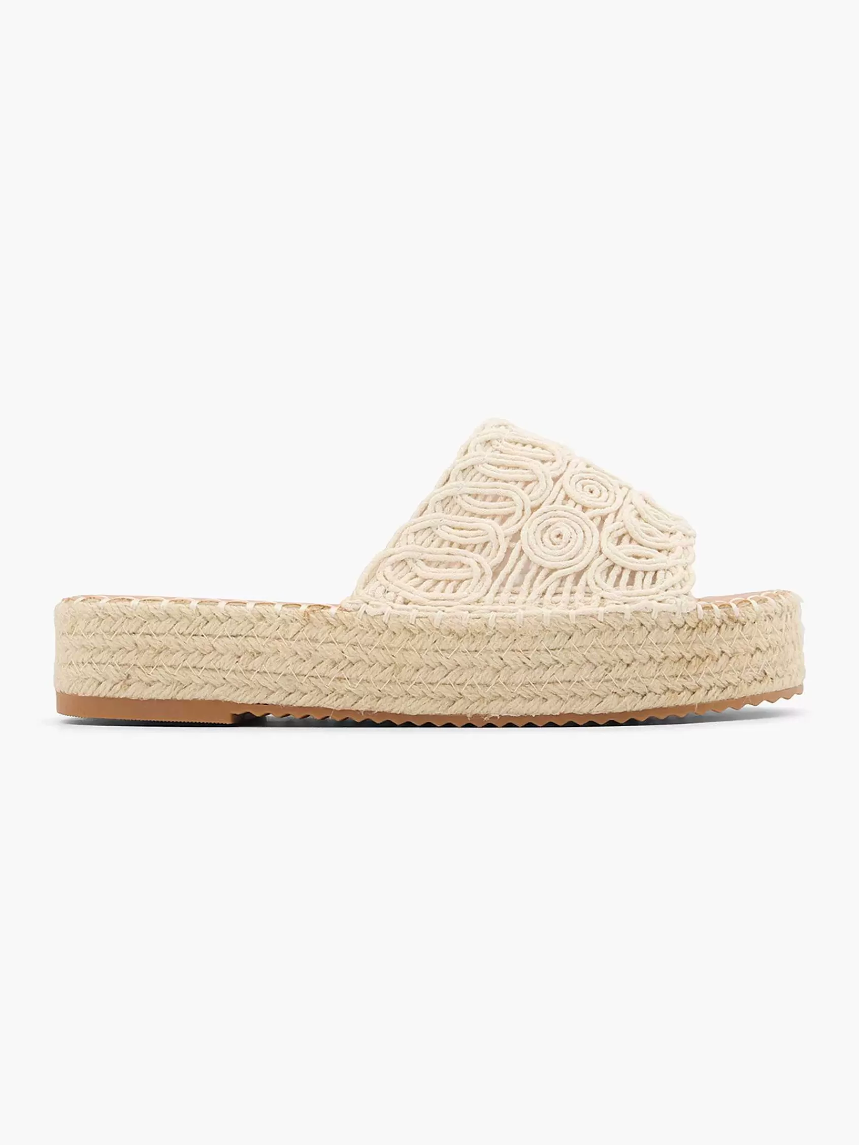 Dames Graceland Slippers-Creme Platform Slipper