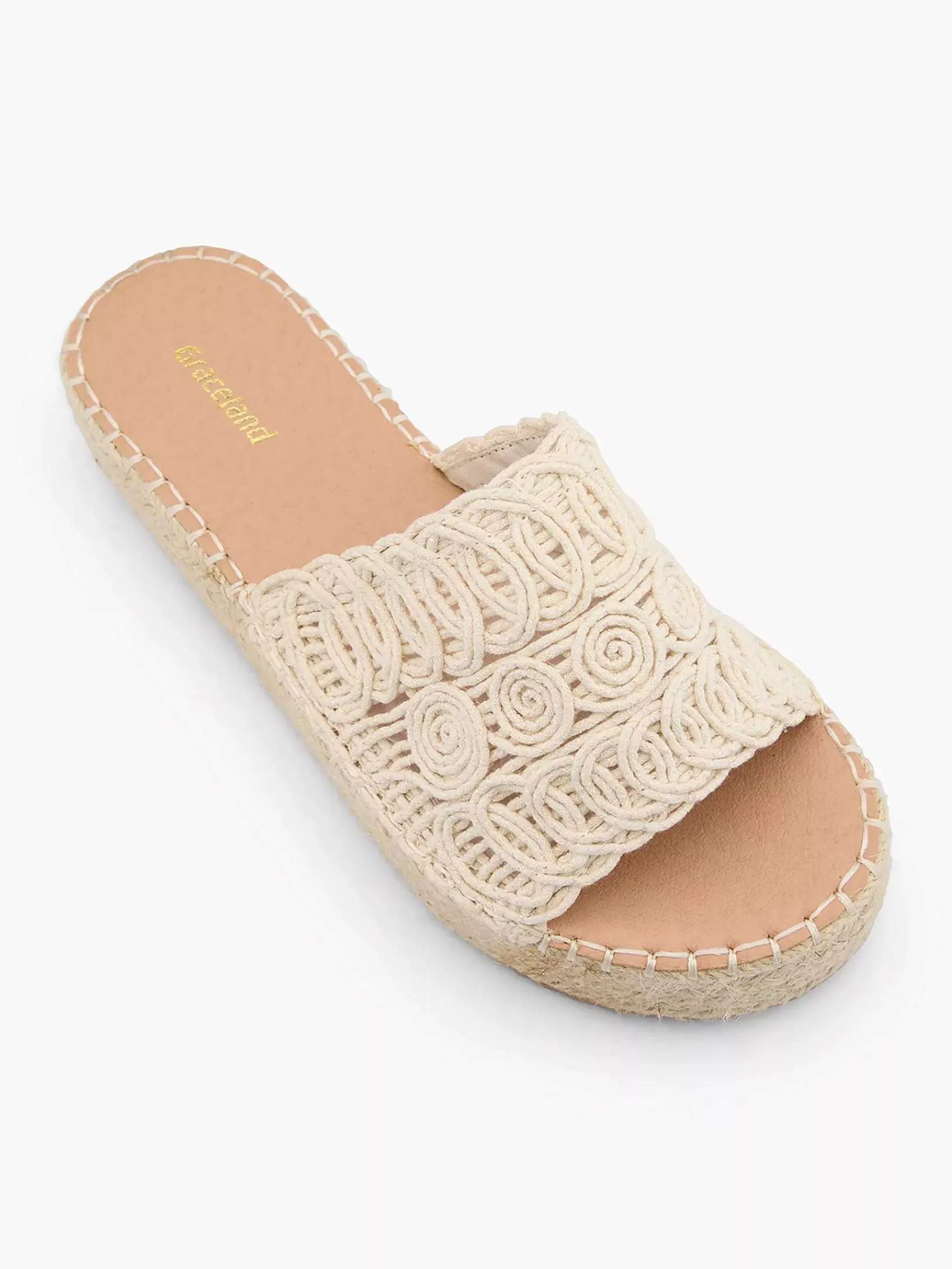 Dames Graceland Slippers-Creme Platform Slipper