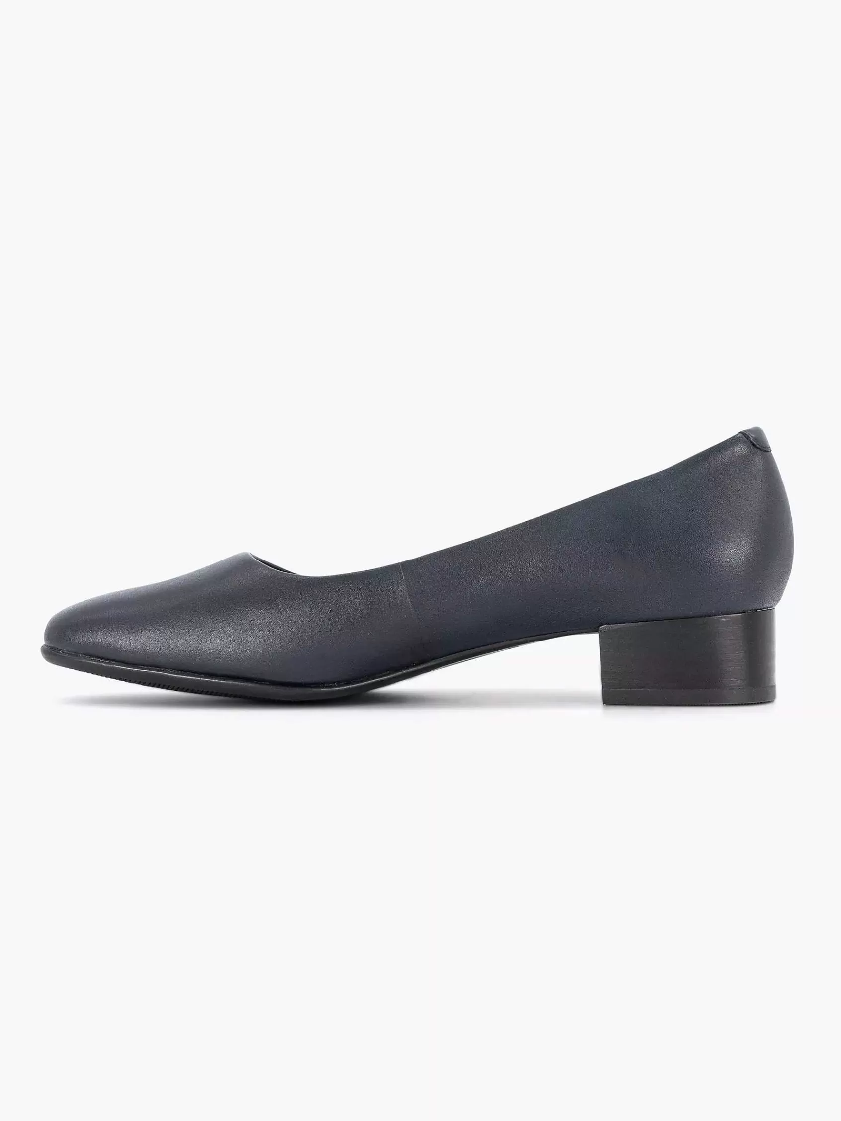 Dames Medicus Comfort Schoenen-Donkerblauwe Leren Comfort Pump