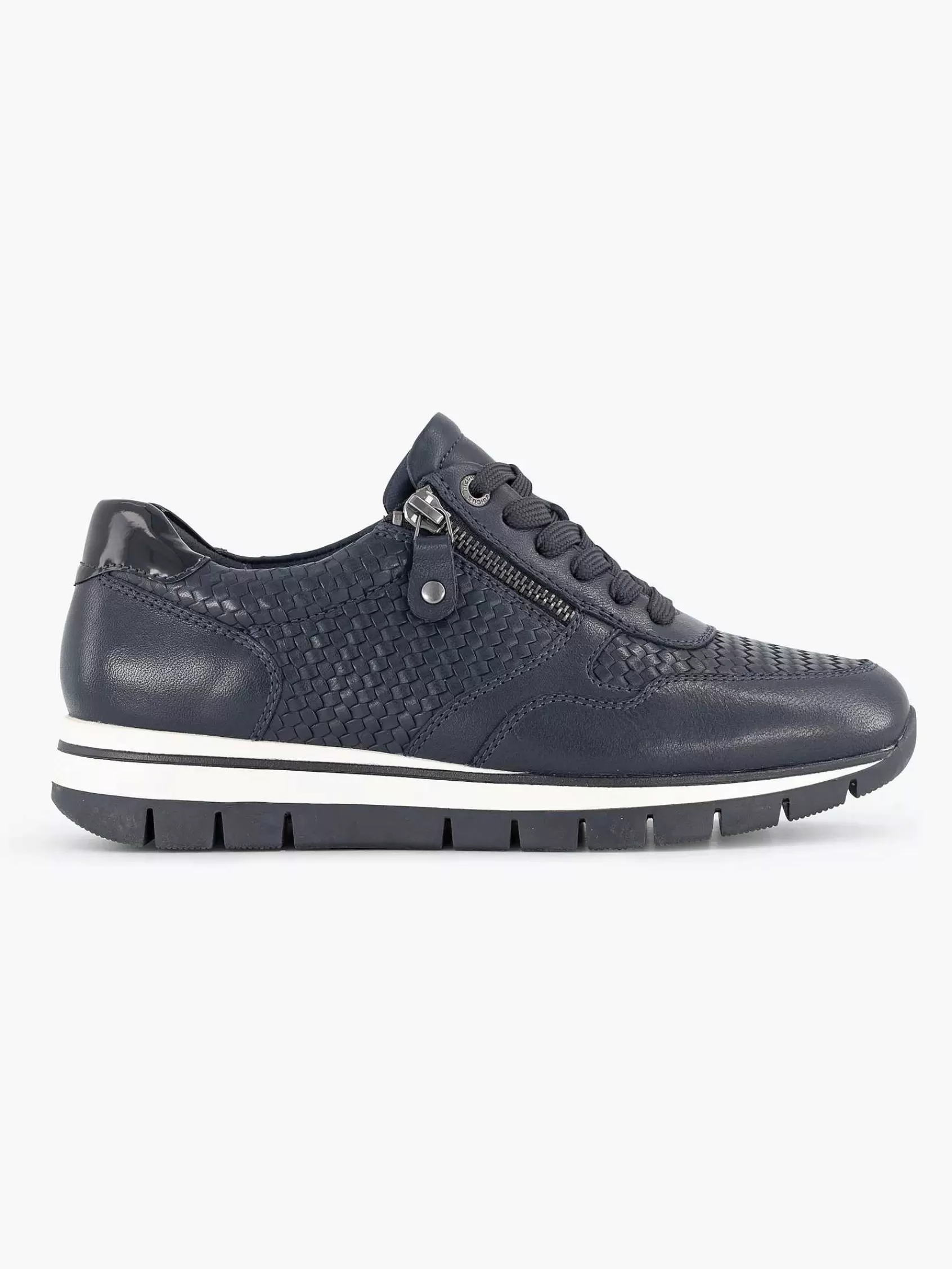 Dames Medicus Sneakers-Donkerblauwe Leren Comfort Sneaker