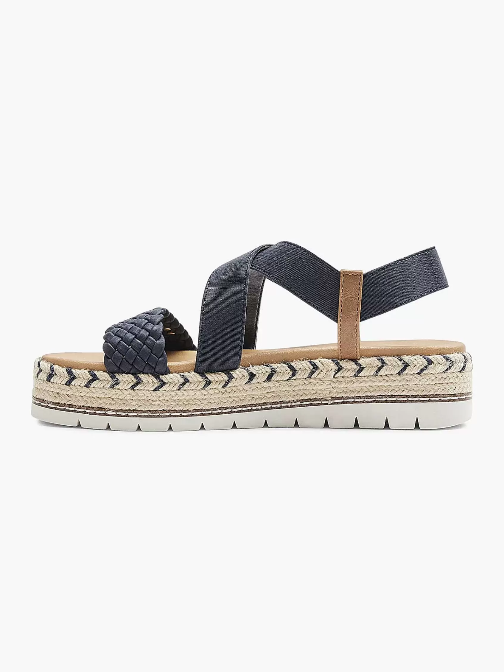 Dames Esprit Sandalen-Donkerblauwe Platform Sandaal