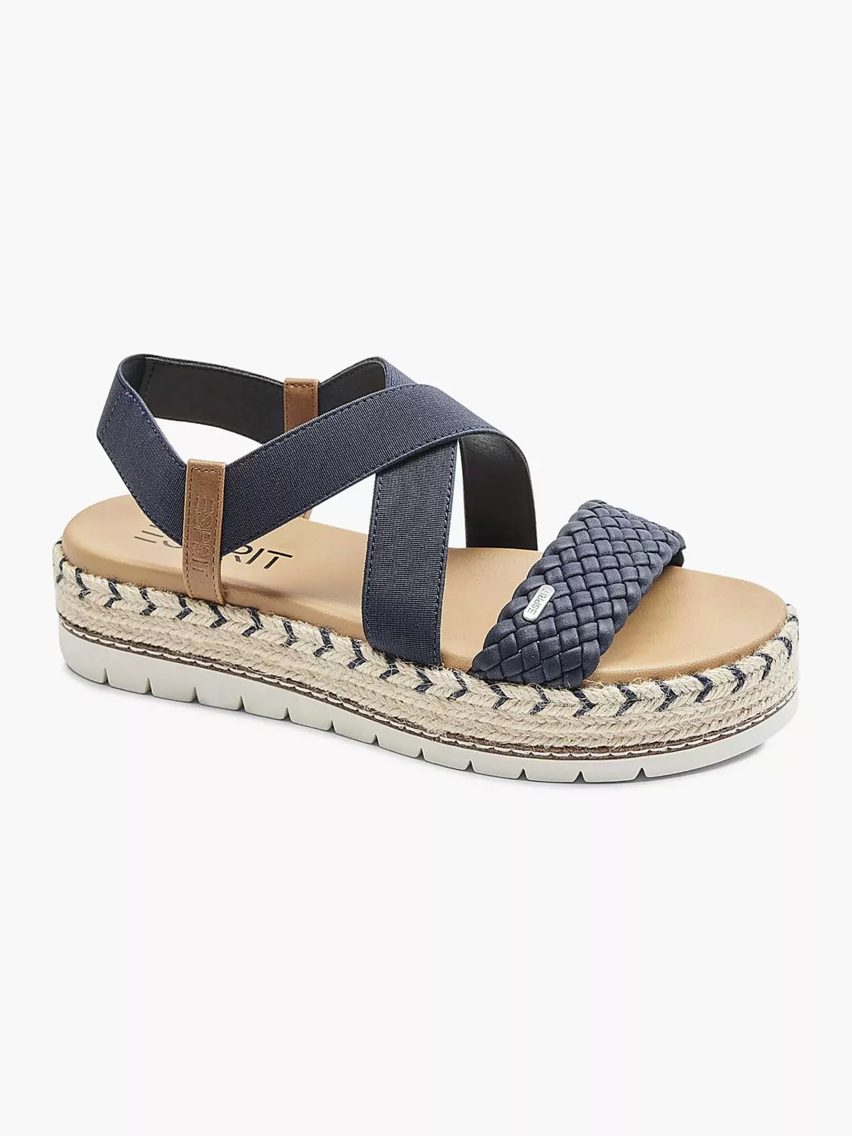 Dames Esprit Sandalen-Donkerblauwe Platform Sandaal