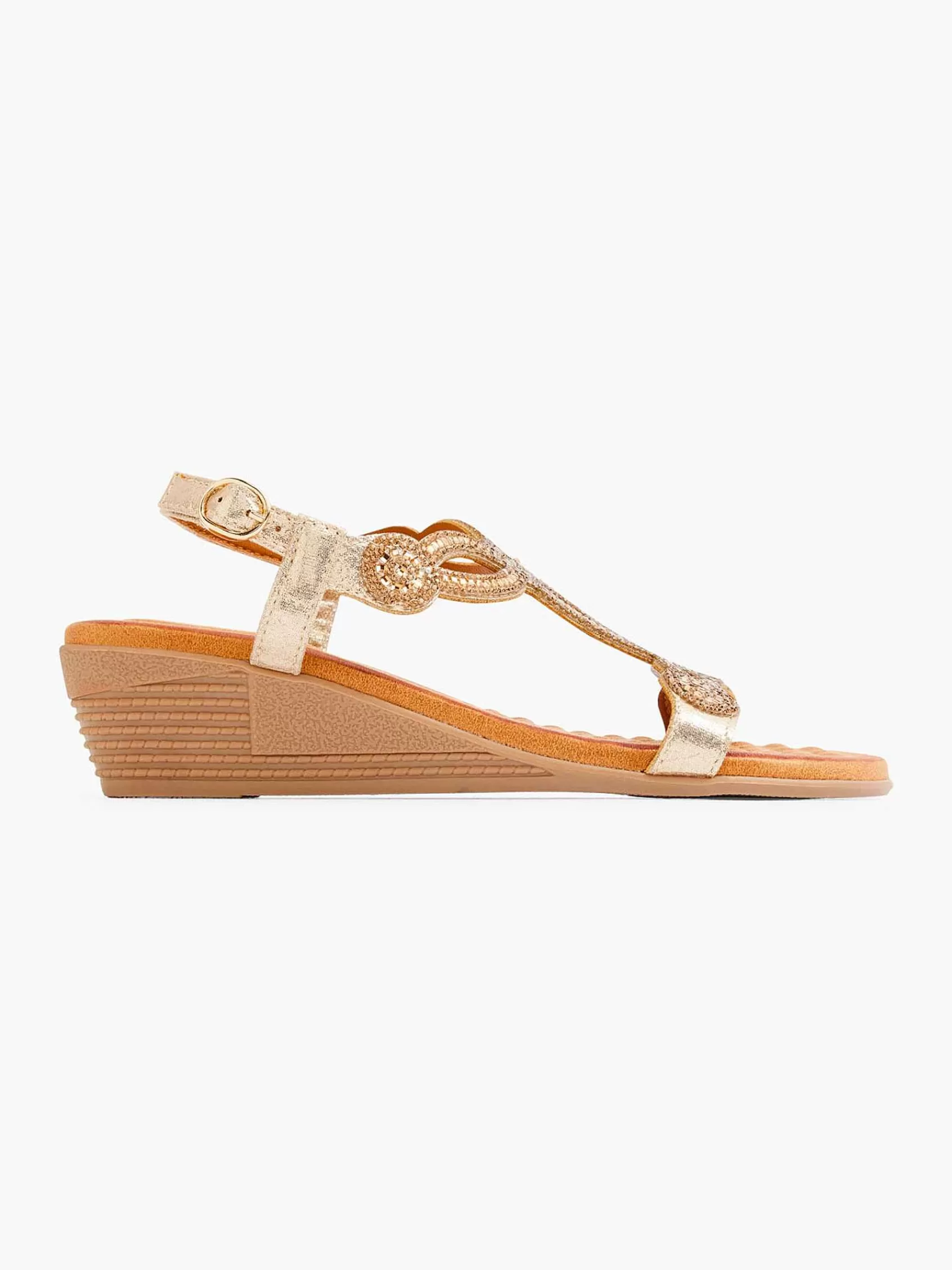 Dames Easy Street Comfort Schoenen-Gouden Comfort Sandalette