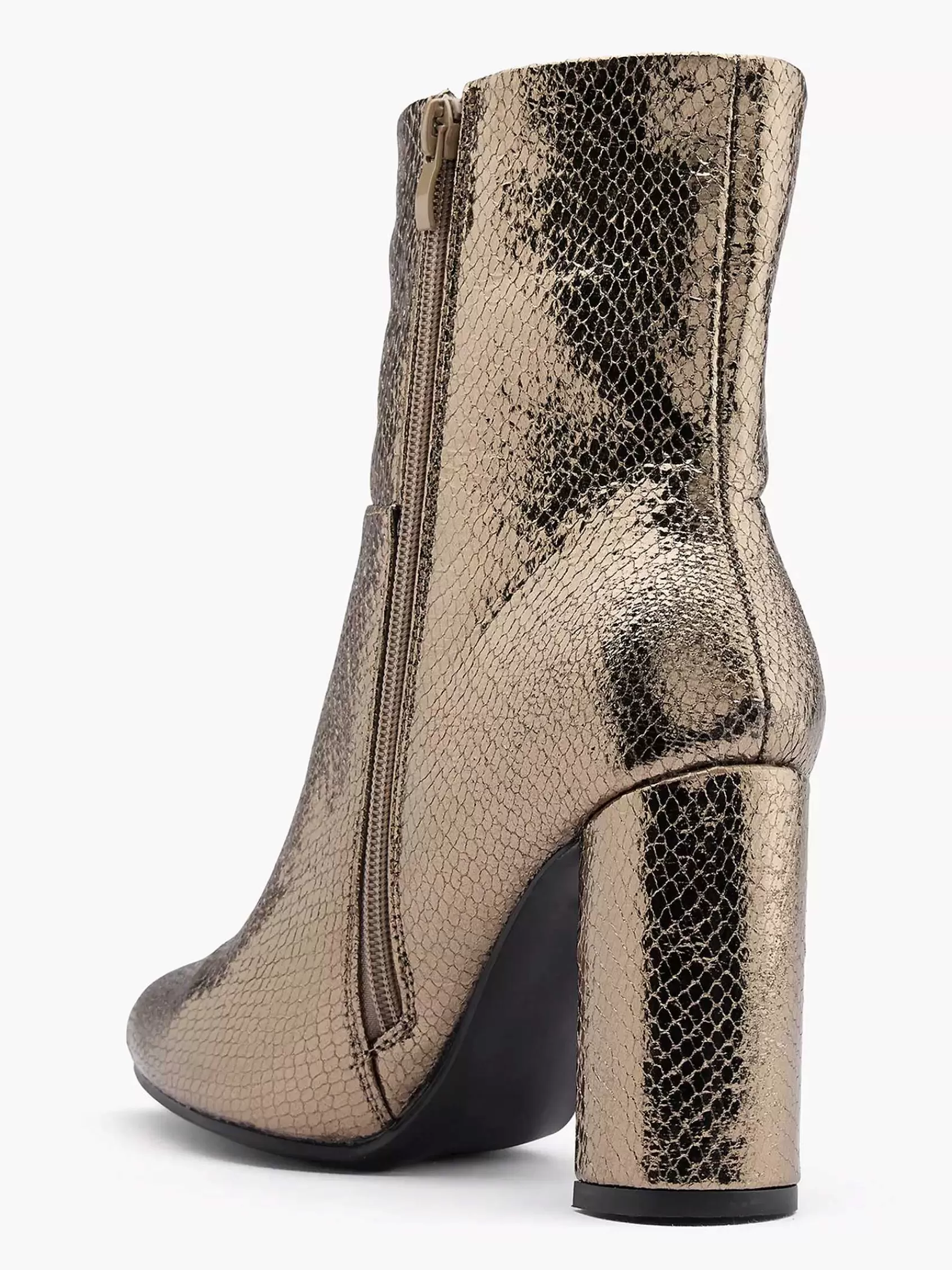 Dames Oxmox Enkellaarzen & Boots-Gouden Enkellaars Slangenprint